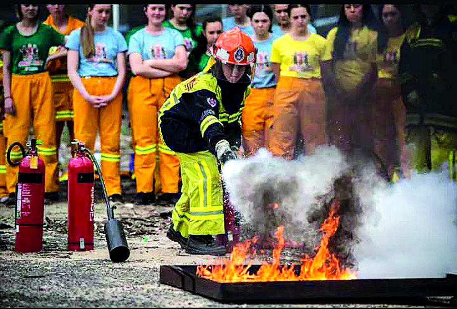 Girls on Fire at Emergency Services Camp