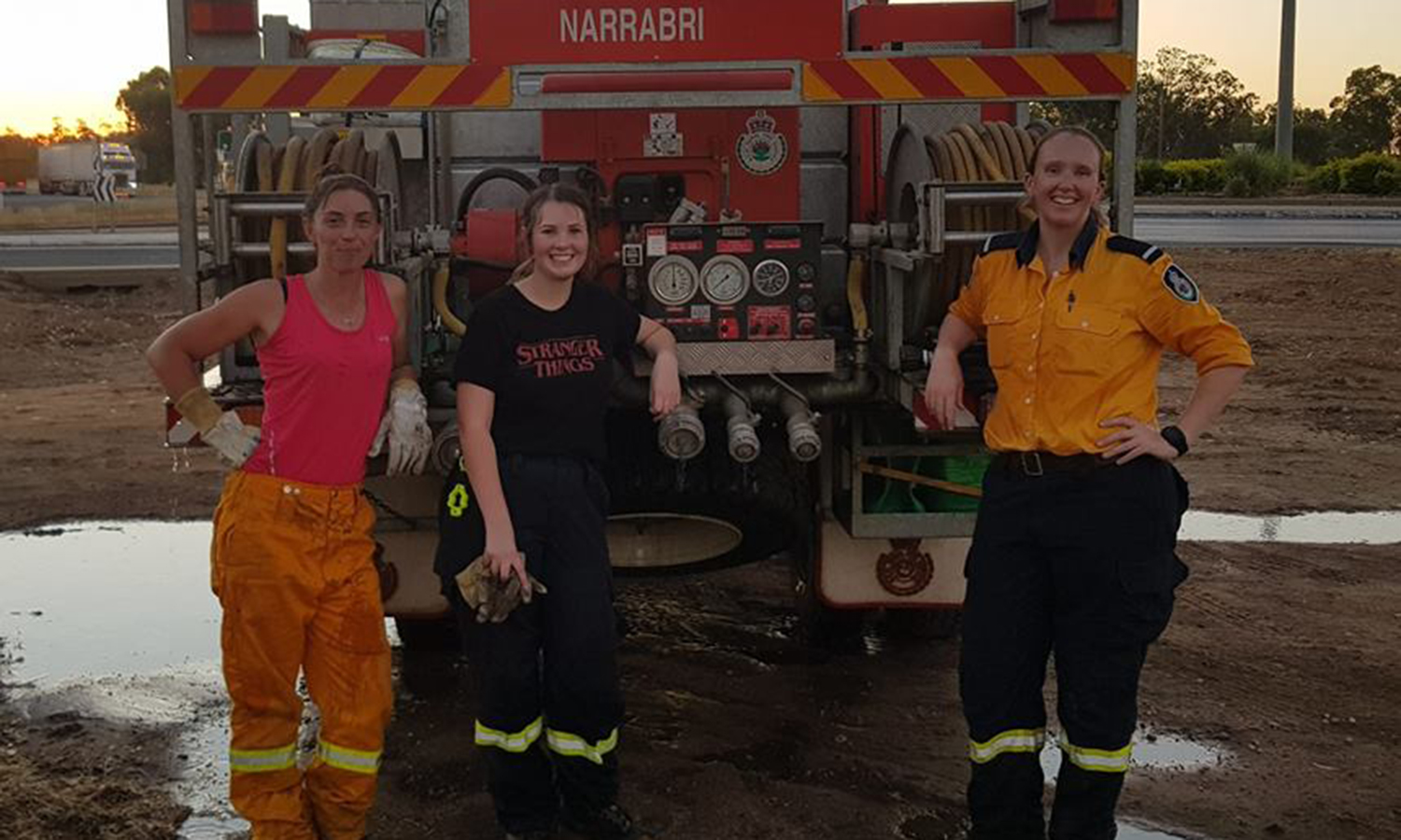 Girl power! All female squad fighting fires