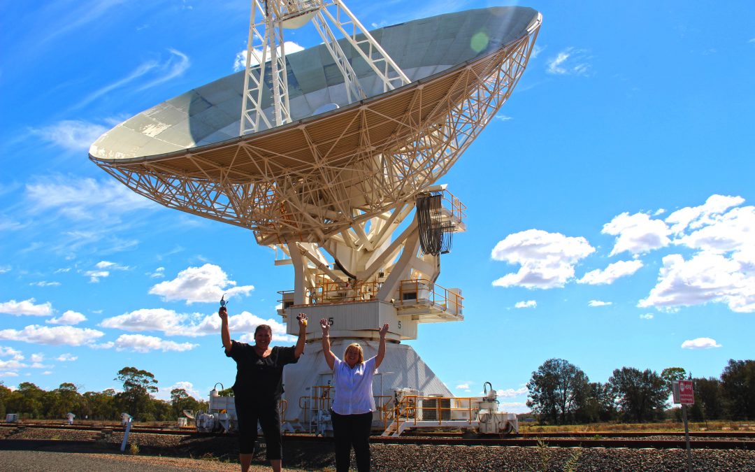 Blue skies for Jane at the Australia Telescope
