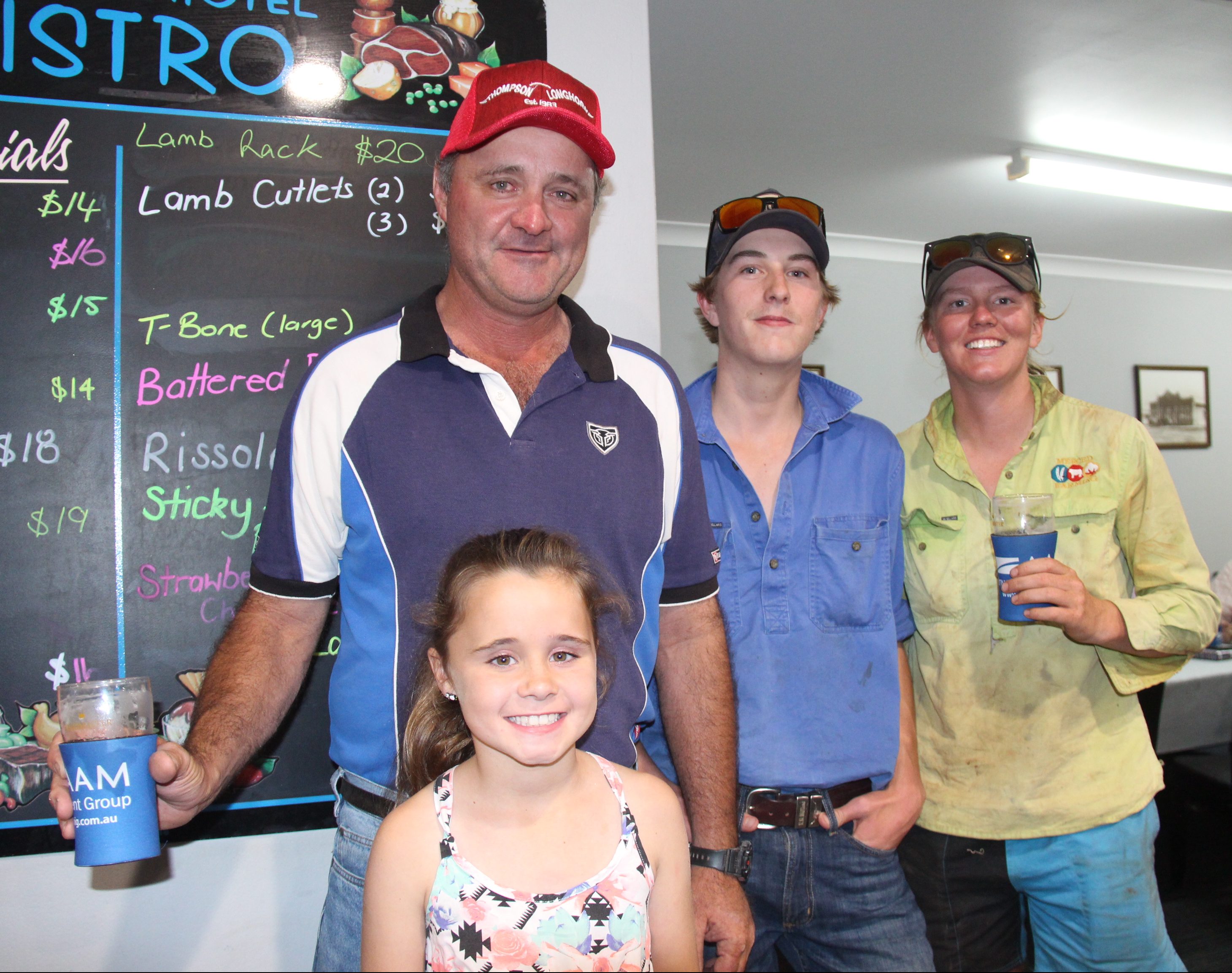Jason Dixon with his daughter Emma, front, Ewan Coutts-Smith and Indi Harcombe.