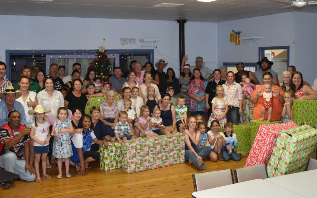 Bikes for all under Pilliga Christmas tree