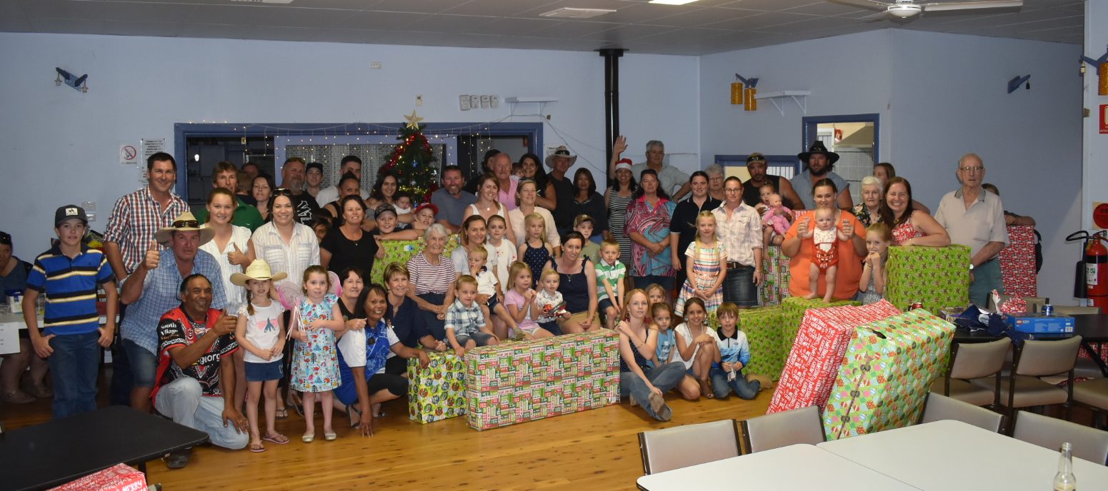 Bikes for all under Pilliga Christmas tree