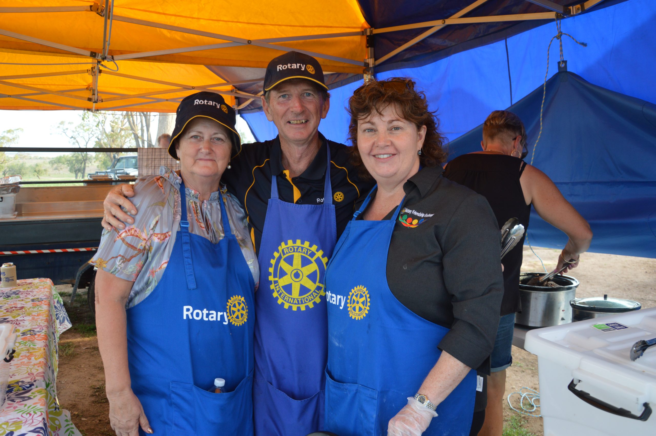 Rotarians, Tricia Hadley, Grahame and Julie Herbert.