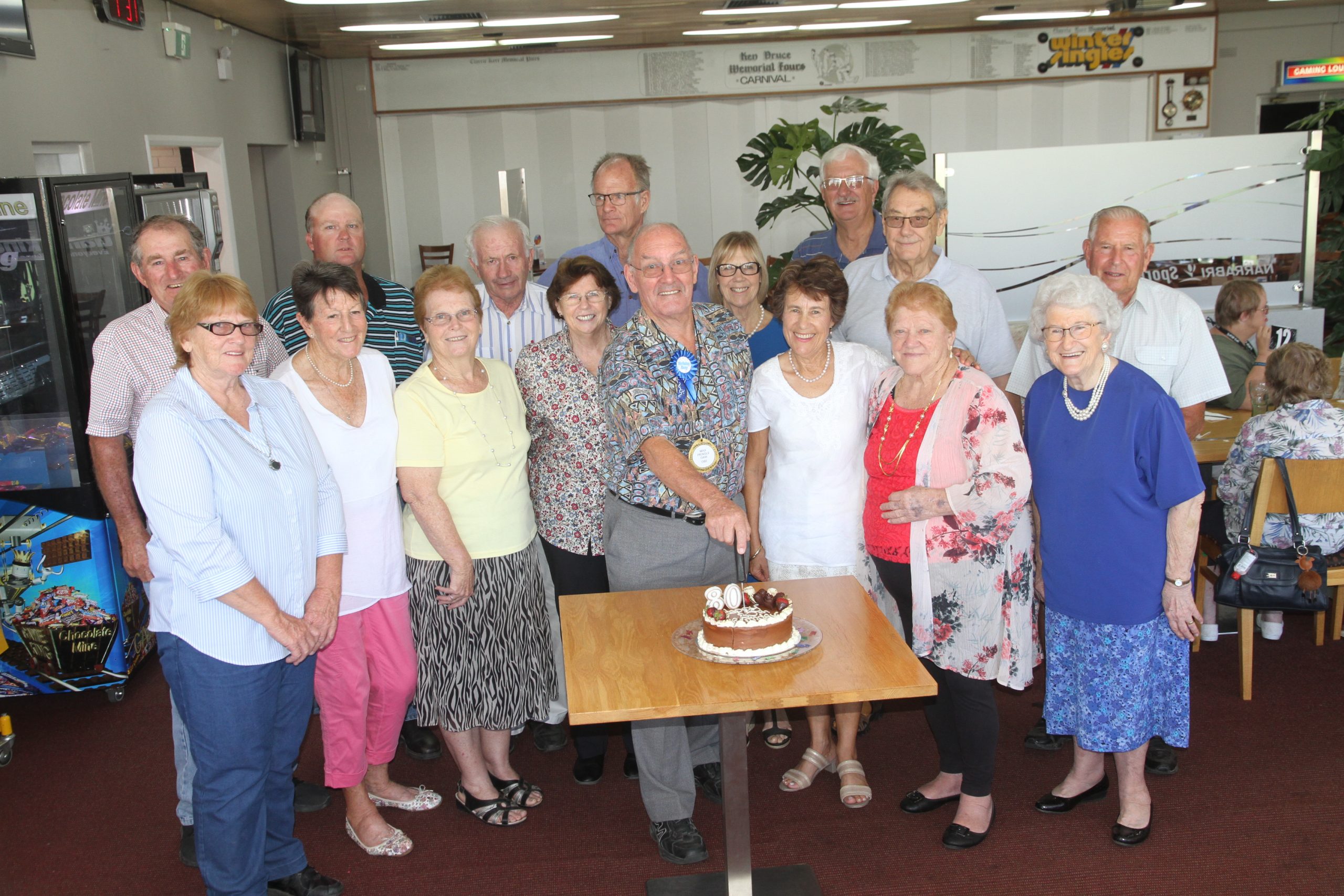 Friends gather to celebrate Max Pringle’s 80th birthday