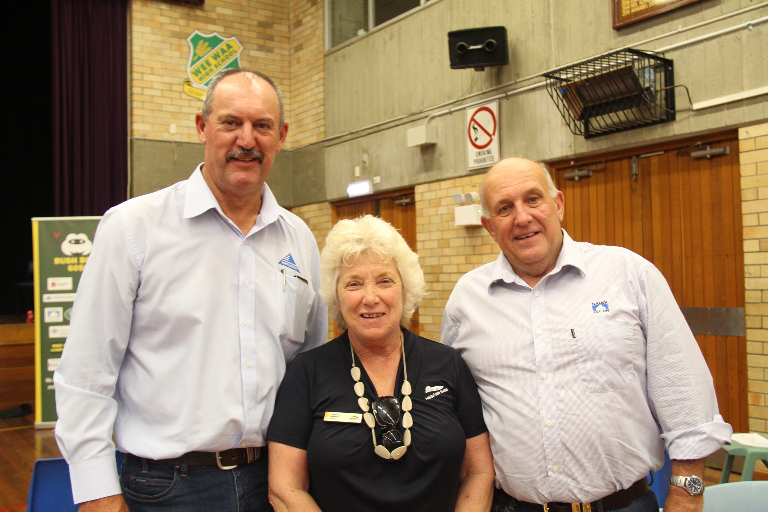 Whitehaven representative Darren Swain, NSC Mayor Cathy Redding and Namoi Cotton representative James Woodrow.