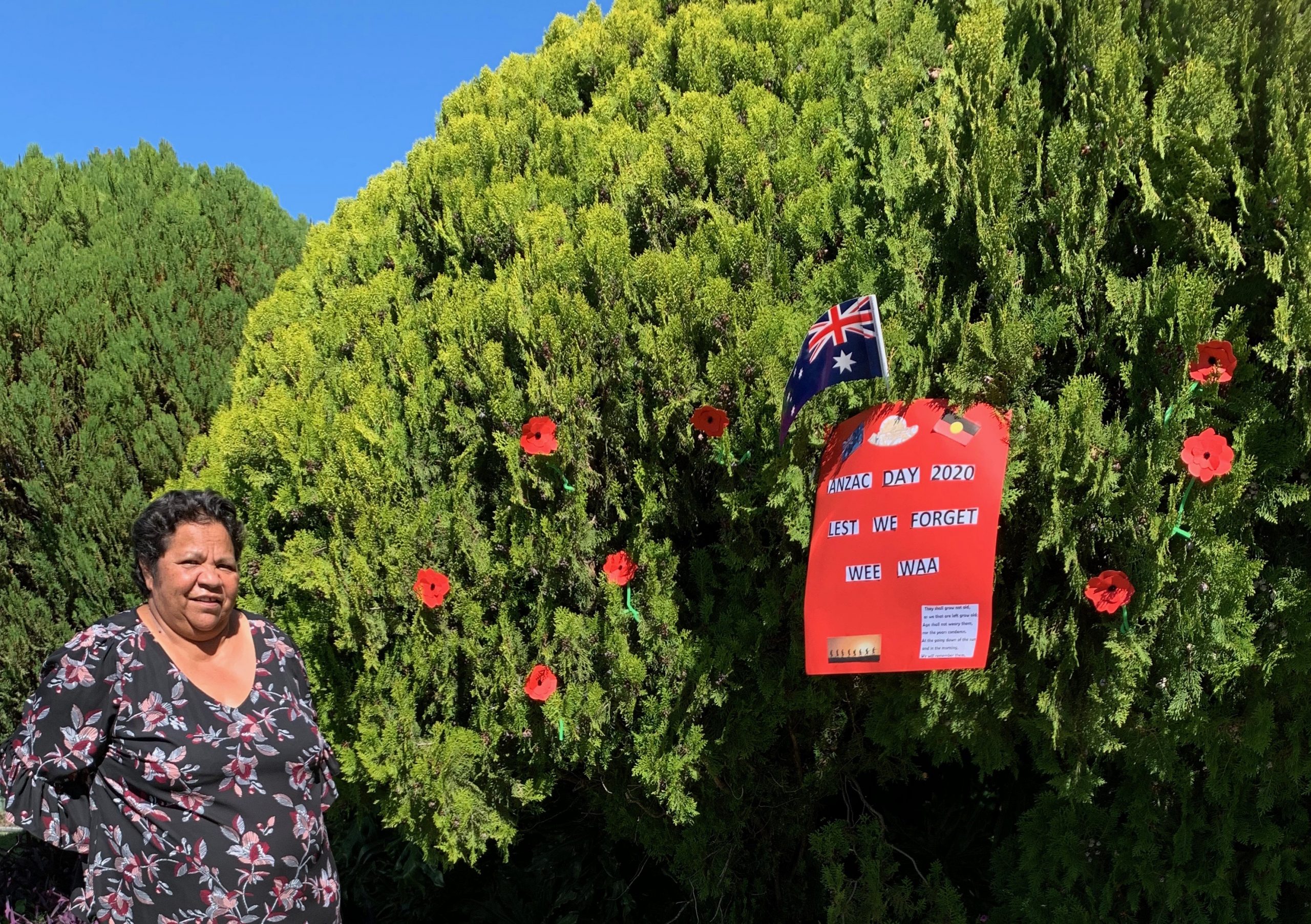 Helen Wenner proudly paying tribute to her grandfather who served as an Aboriginal soldier in World War I.