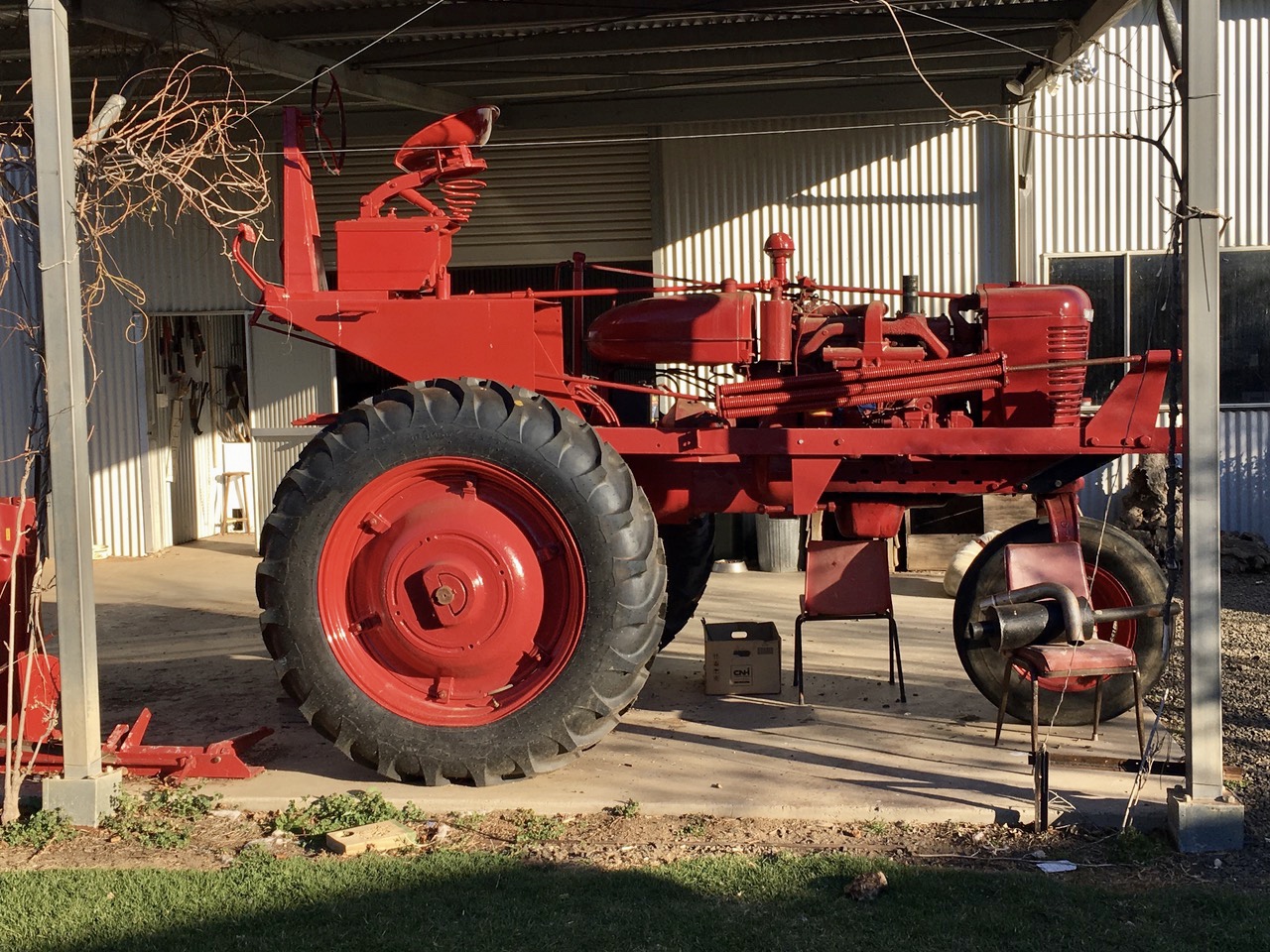 The elusive search for parts has taken the Revells on many adventures – they travelled to Toowoomba to find the perfect Farmall MD tractor to sit the picker on and even had to ‘go global’ in their pursuit of some pieces, thanks to the internet the parts could be ordered online.