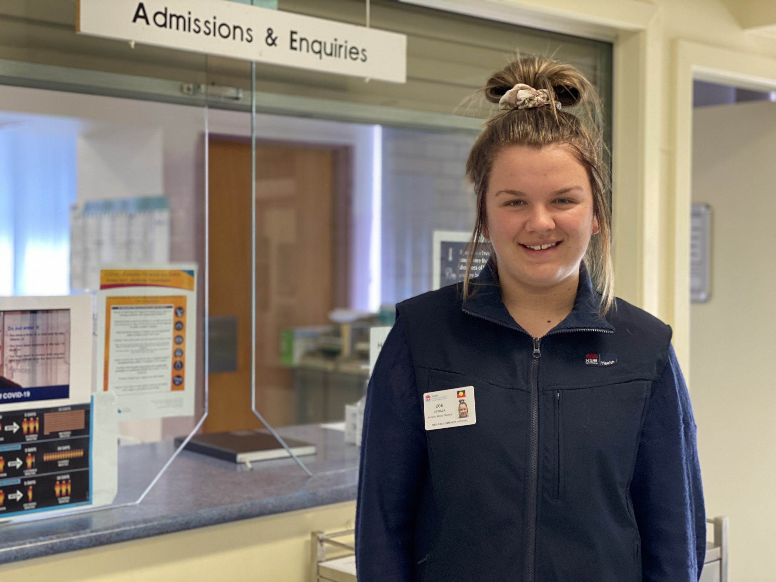 WWHS student Zoe Zawada thrives in new hospital role