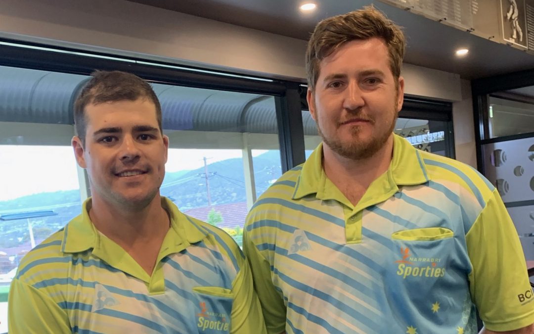 Cameron Yates and Sam Pryor win the Zone 3 Bowls State Pairs Championship