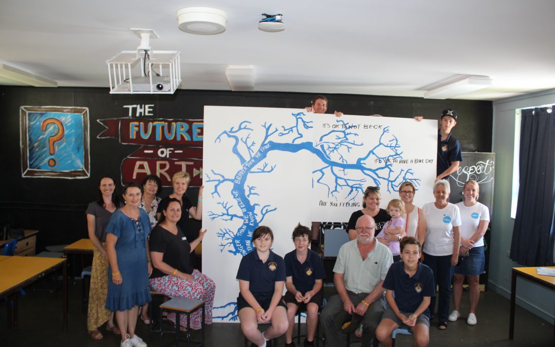 Students create Blue Tree mural in Raise Program