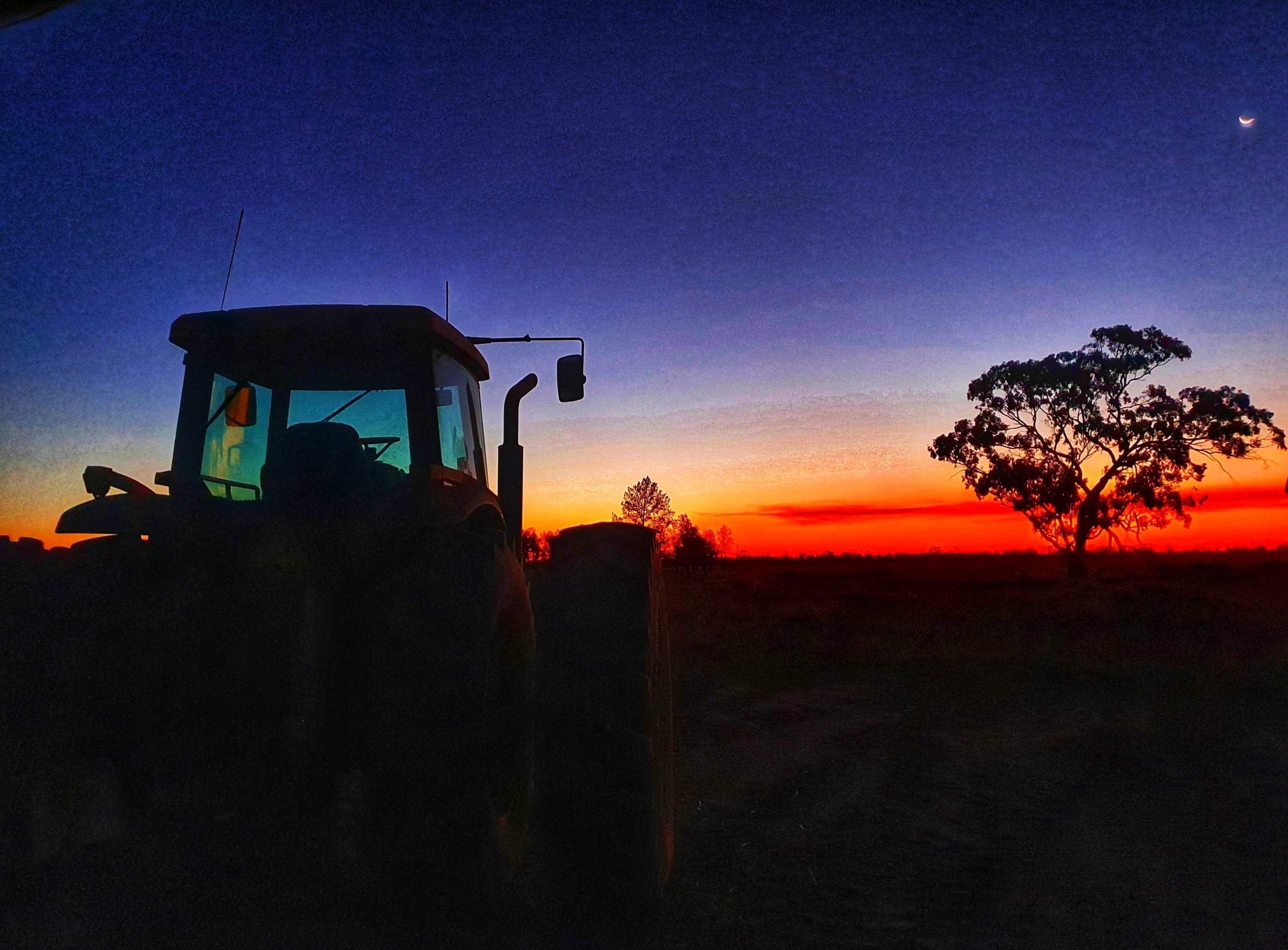 This photo was taken by Tim Oakley who was harvesting out west and was emailed by his wife Kayla Oakley.