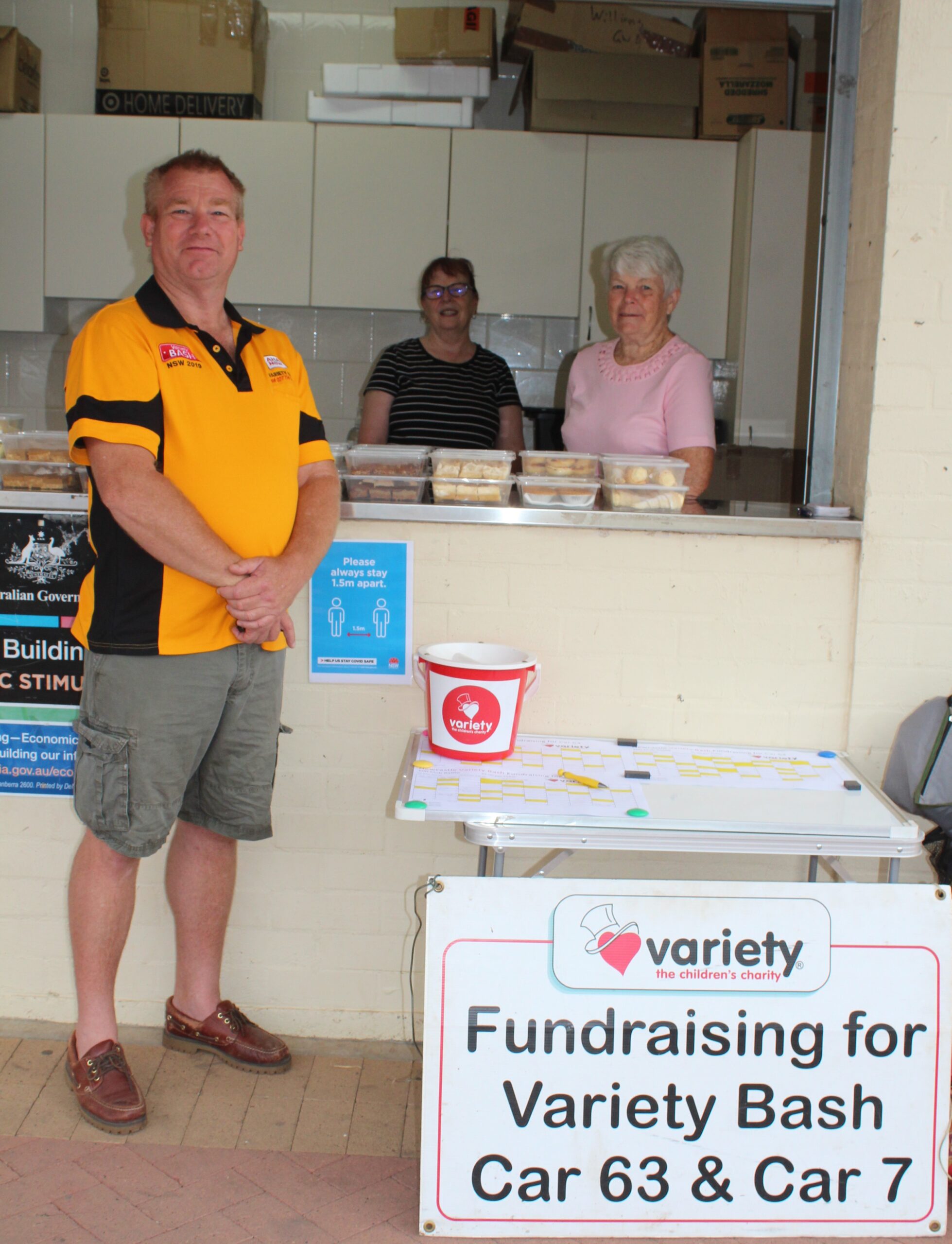 Stuart and Tracey host cake stall fundraiser for children in need
