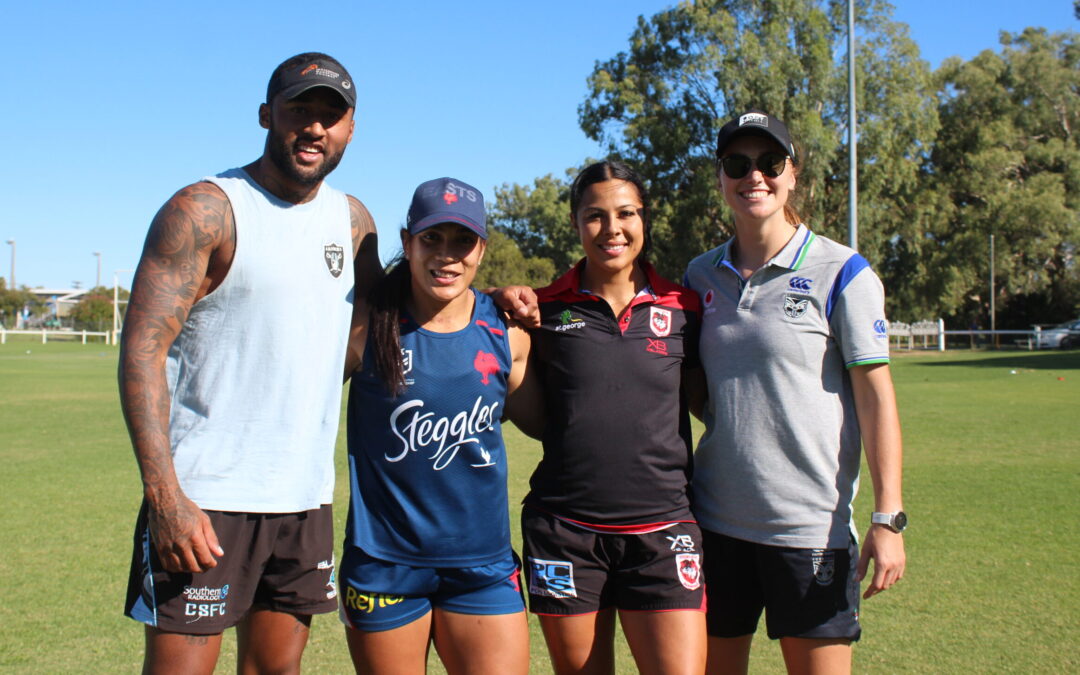 Three NRLW stars and former Knights captain visit Narrabri