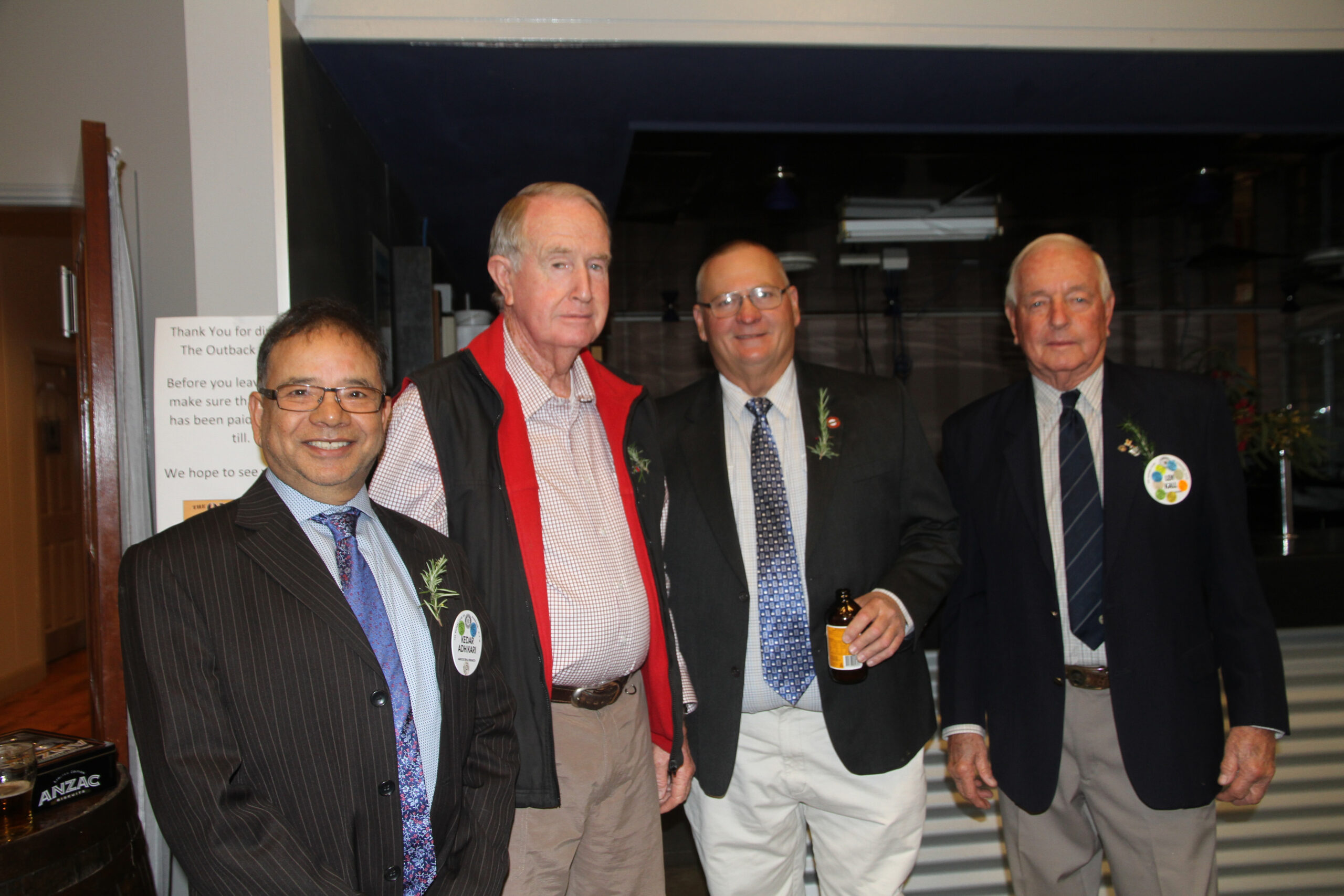 Kedar Adhikari, Robert Walker, Wayne Madden and Len Hall.