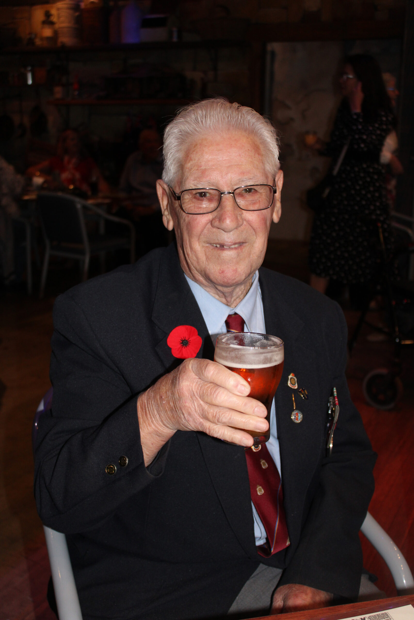 Sonny Colyvan after the Anzac Day memorial service at Narrabri RSL Club.