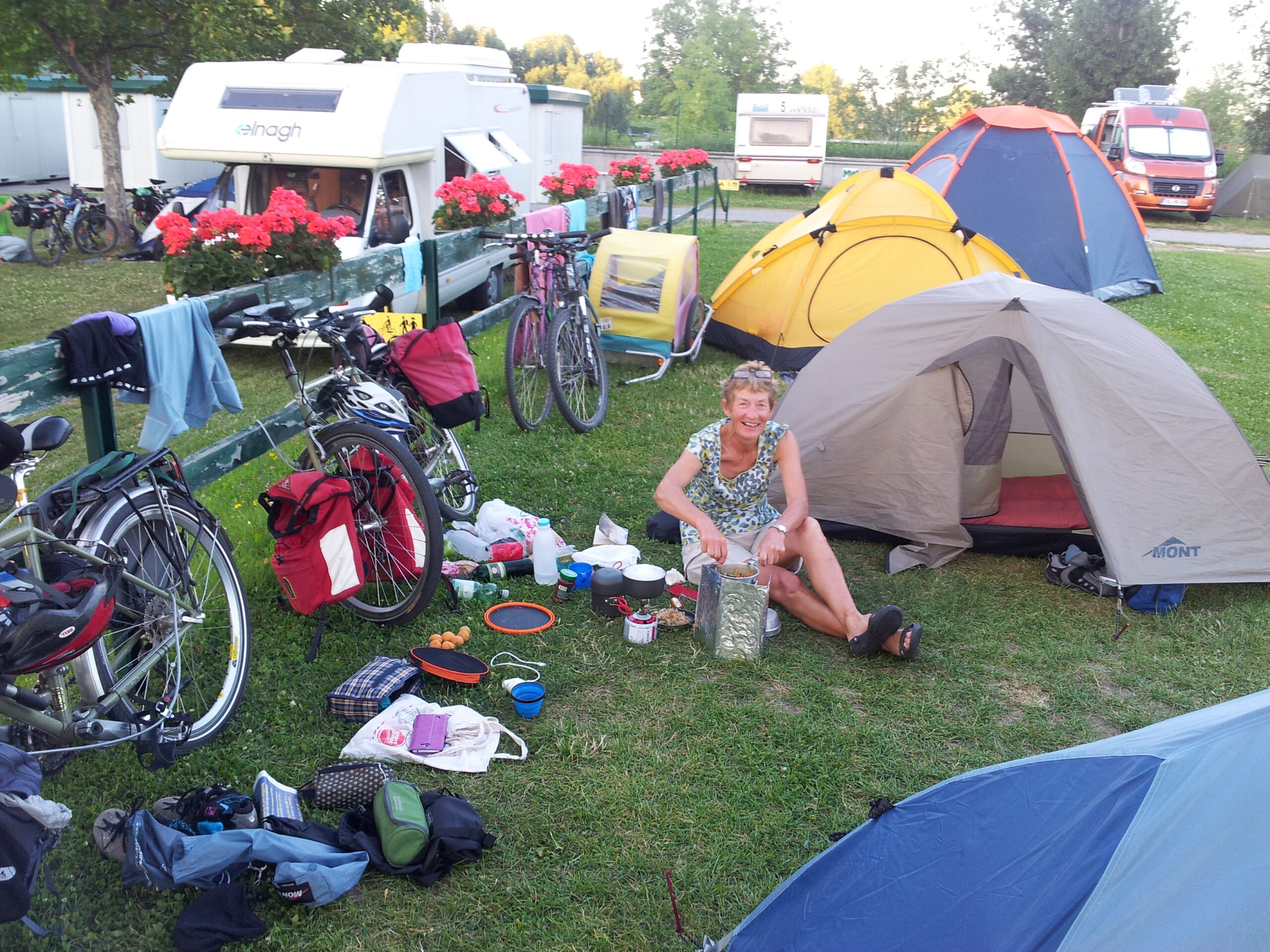 High summer in the campgrounds of Austria, 2013.