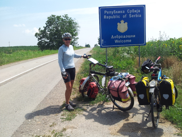 Crossing Croatia into Serbia, once bitter enemies, 2016.