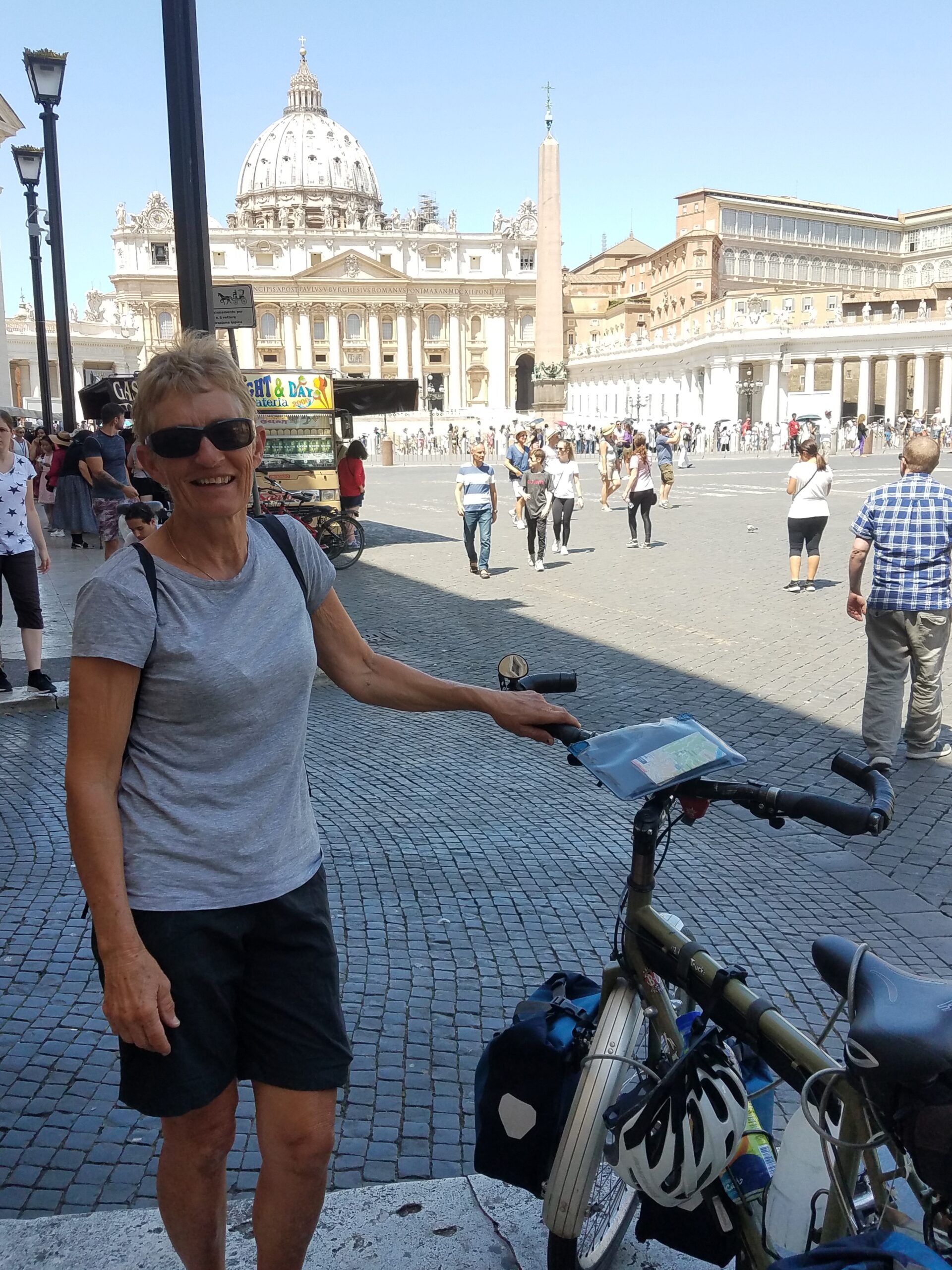The end of the Via France Gina; St Peter’s Basilica in Rome, 2017.