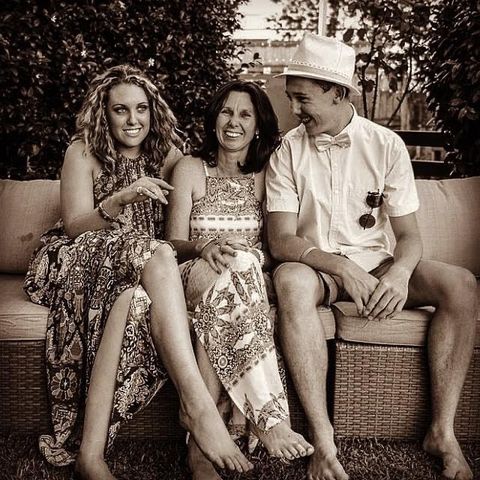 Bronte Wright with mum, Michelle Wilkinson and brother, Ethan Wright.