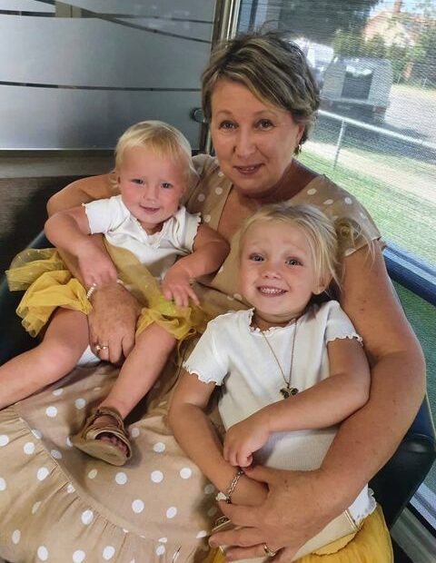 Lucy Peters with grandmother, Tracey Lord and sister, Charley Peters.