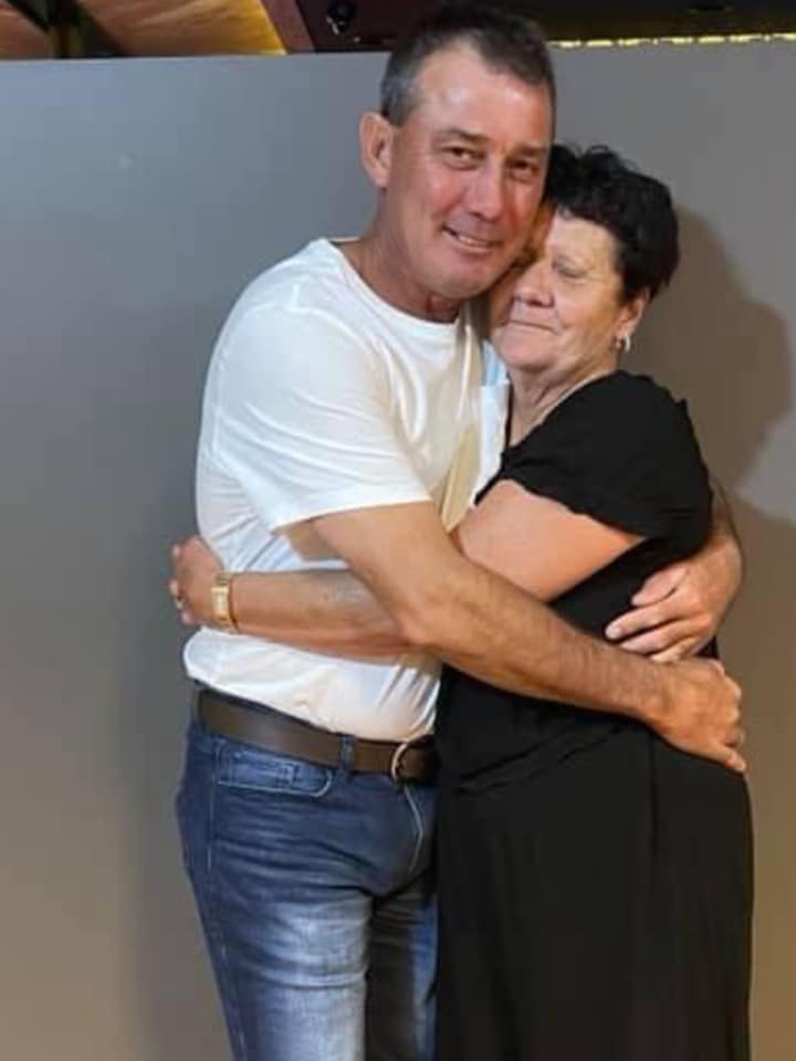 Brian Brown with mum, Carlene Quirk.