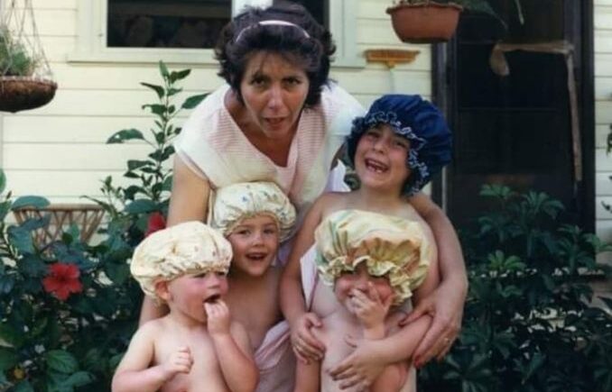Back, Cheryl and Connie Graham-Alexander with, front, children Samara, Nikki and Annie.