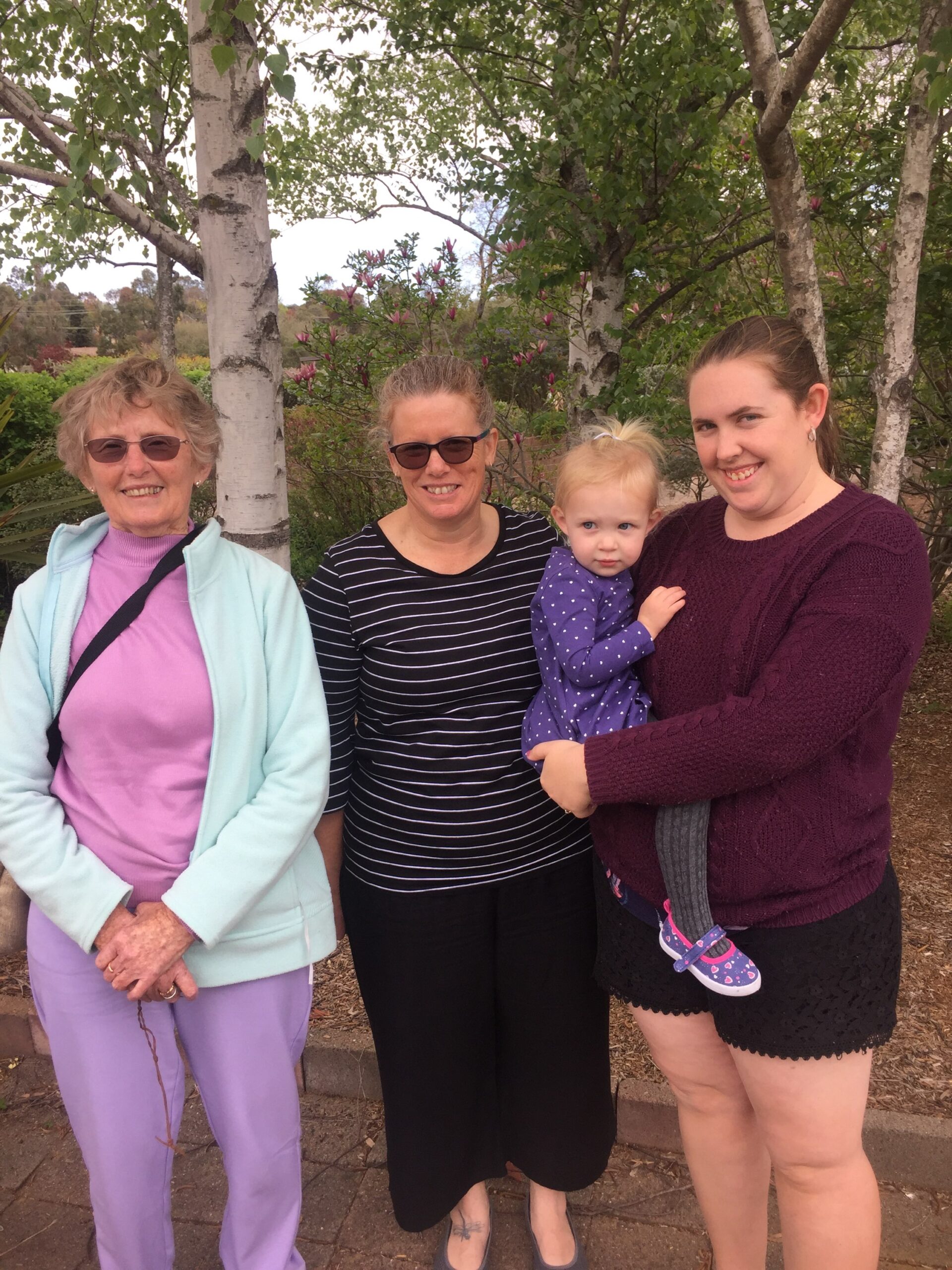 Colleen Apthorpe and Vicky Latham with Piper and Samantha Floyd.