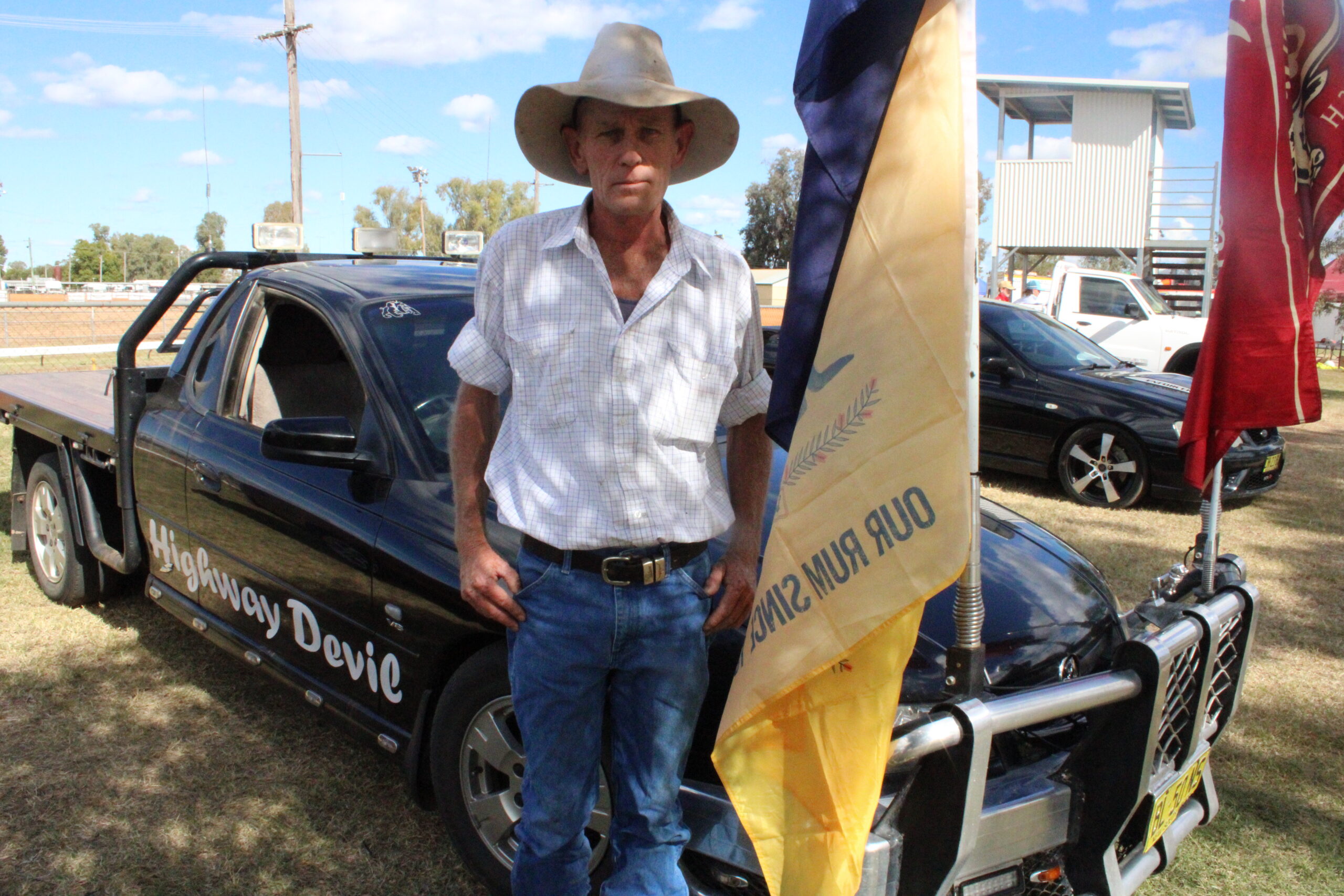 Bryce Cusack with his ute show entry.