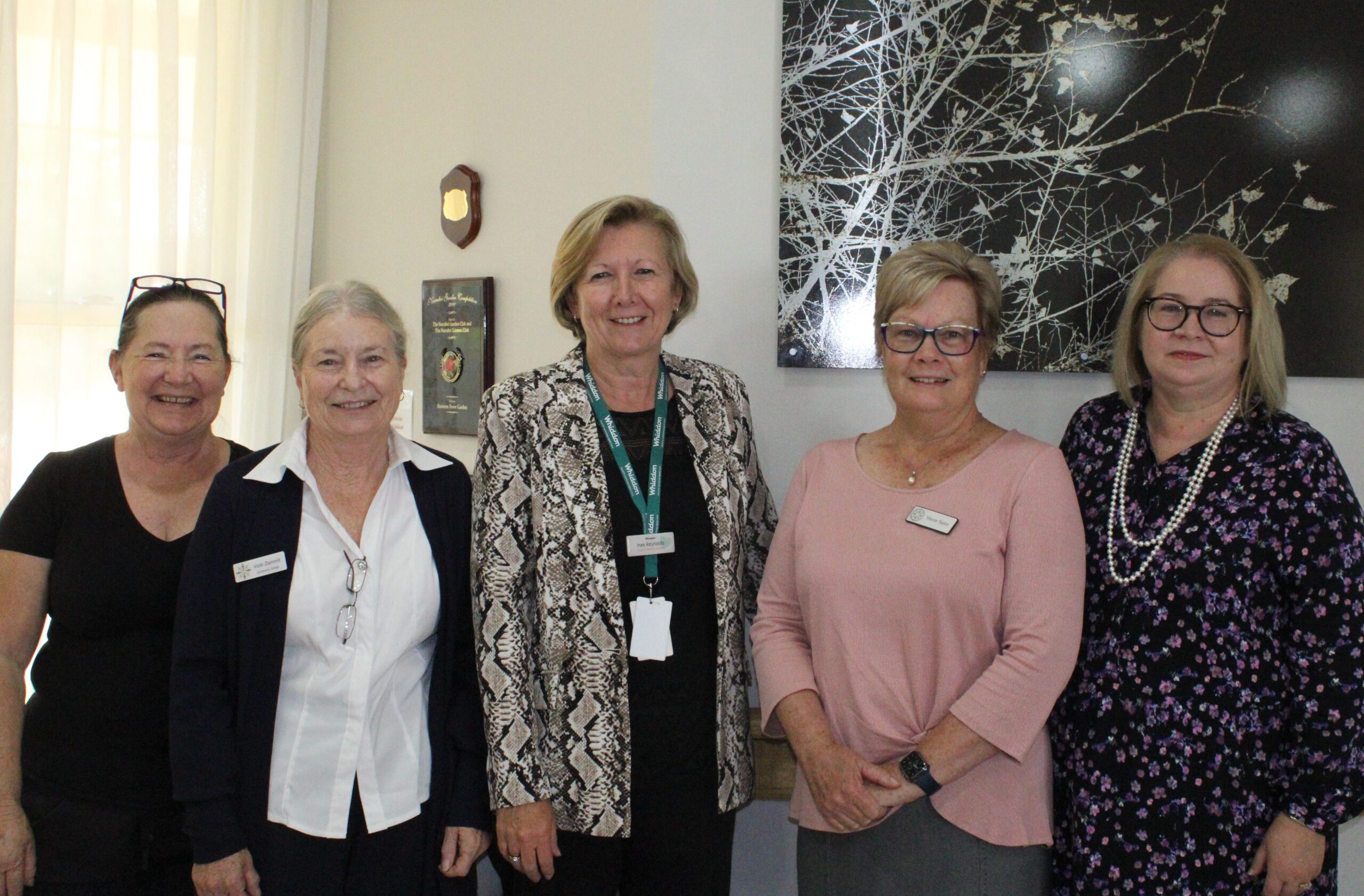 The Community College coordination team: Di Pinazza (head chef, Area North West), Vicki Zammit (VET manager, Community College Northern Inland), Ines Reynolds (regional manager Whiddon Group), Maree Taylor (trainer, Community College Northern Inland) and Rachael Anderson (Narrabri Campus coordinator, Community College Northern Inland).