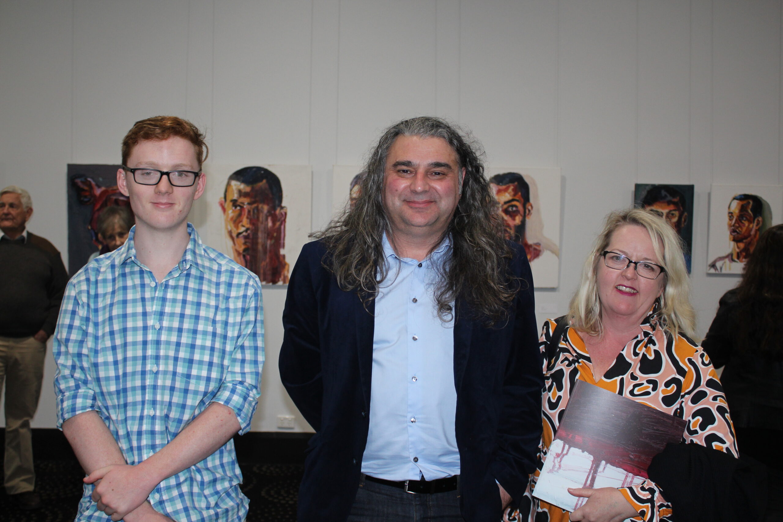Hilton Jackson, Michael Dagostino (Campbelltown Art Centre director) and Cherrie Pocock.