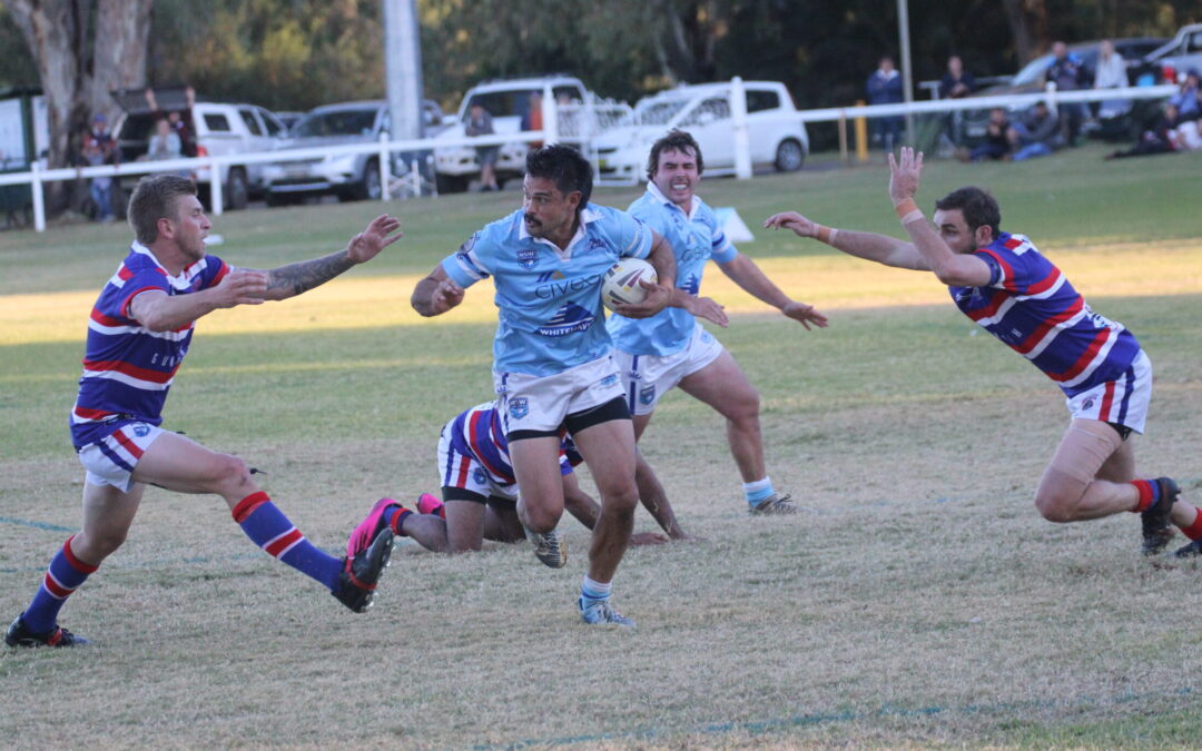 Dennis Gordon stars late as the Narrabri Blues down Gunnedah Bulldogs at Collins Park