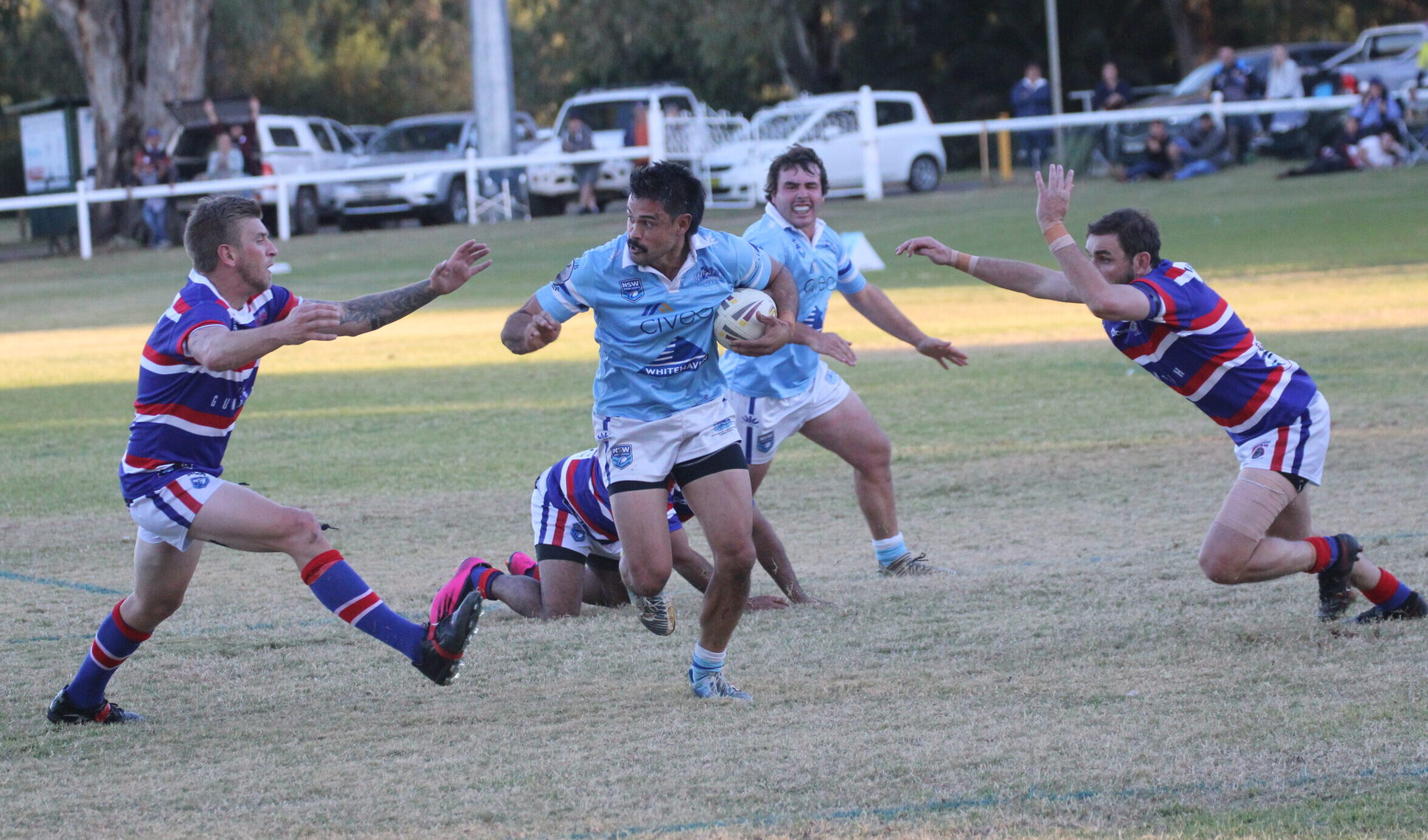 Dennis Gordon stars late as the Narrabri Blues down Gunnedah Bulldogs at Collins Park