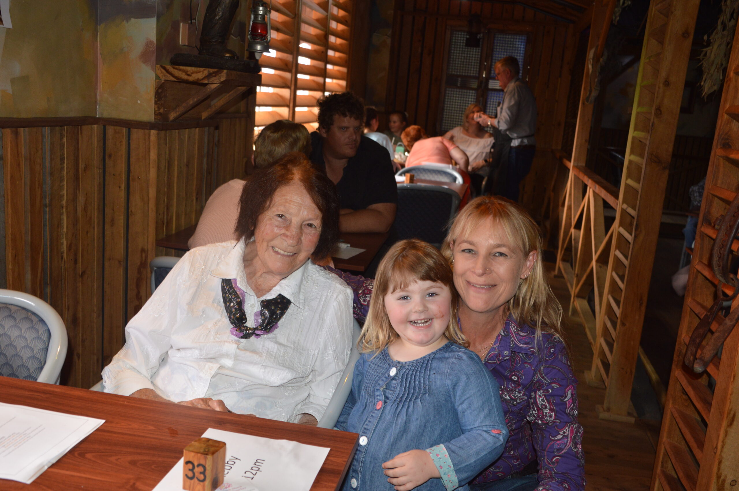 Marjorie Shepherd, Sophie Kebby-Donovan and Leza Keeby at the Outback Shack.