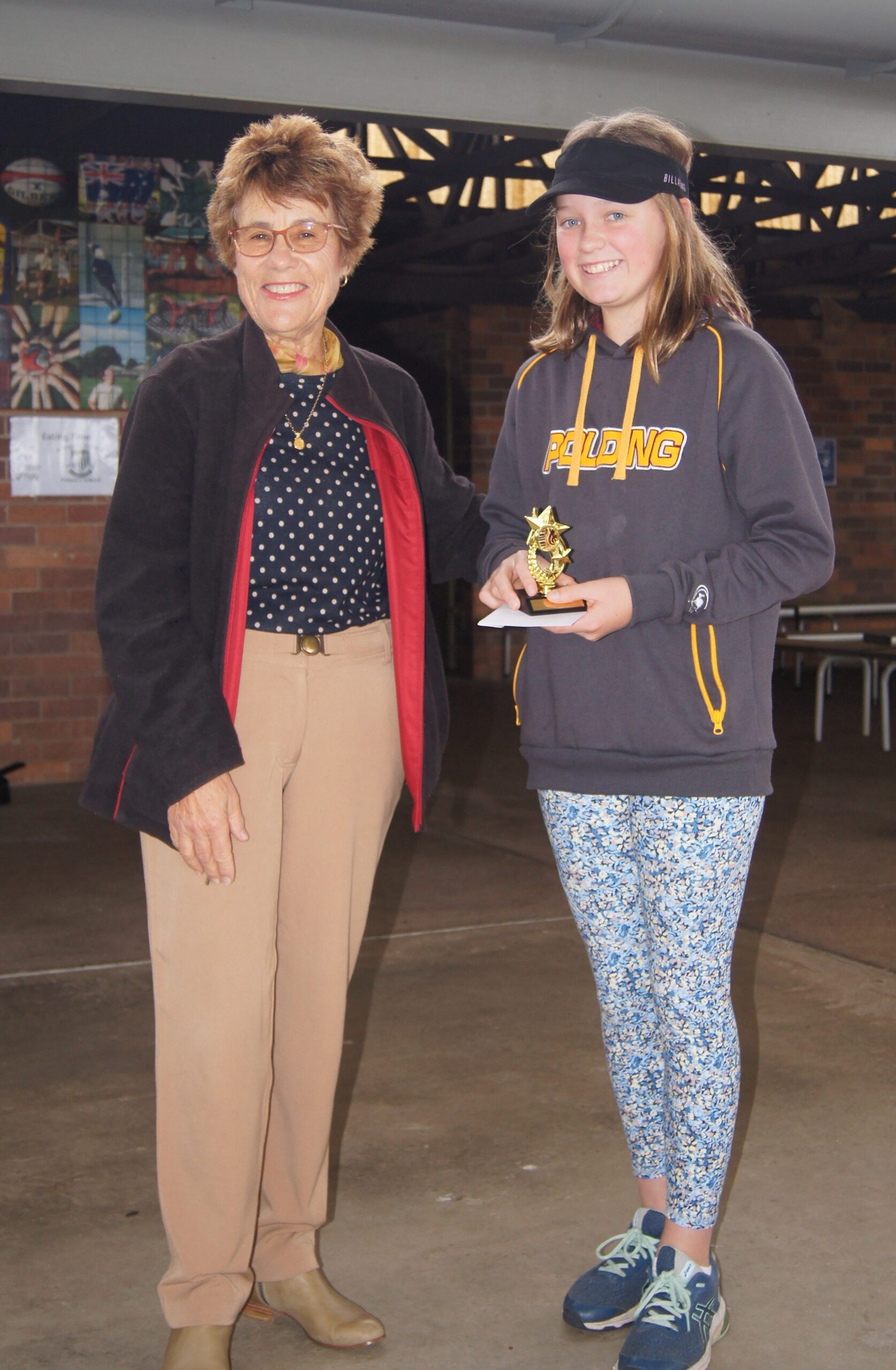 Jacqui Warnock and Ruby Irwin (junior encouragement award for music winner).