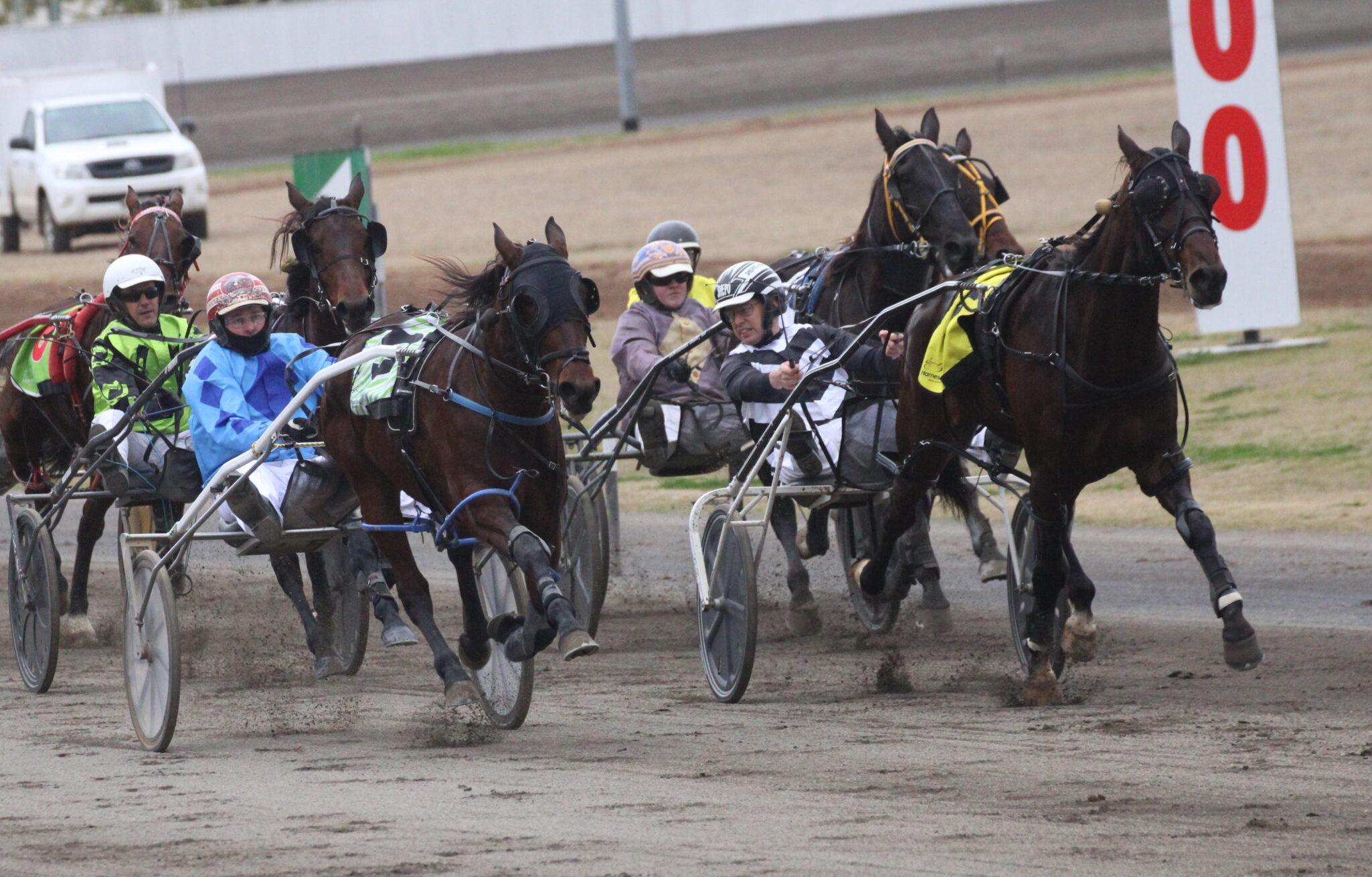 Narrabri-trained pacers run home first and second in an exciting finish in Tamworth