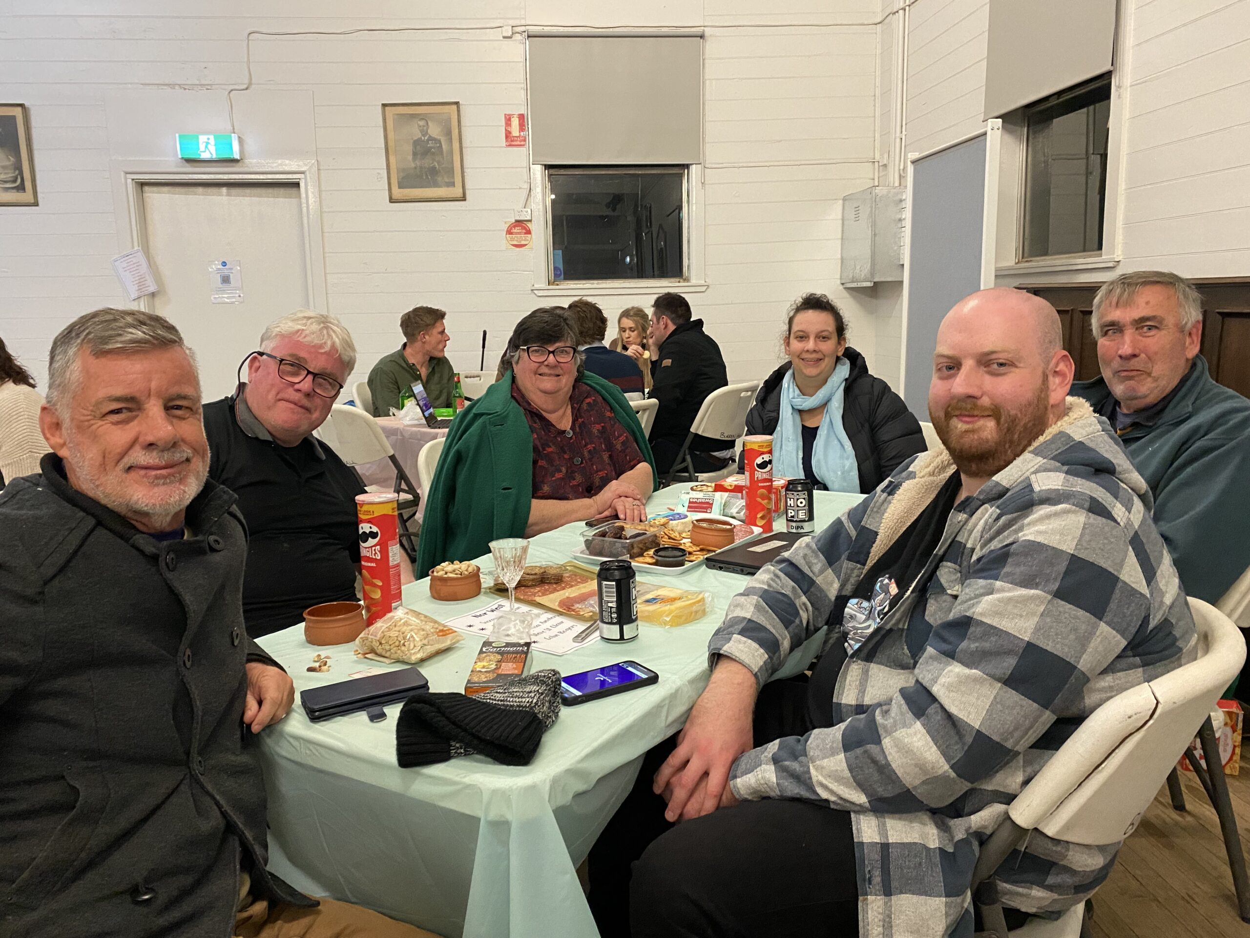 Colin Rogers, Steve St Clair, Burren Public School principal Suzanne Galvin, Vanessa Anderson, Peter Boughton and Shaun Boughton.