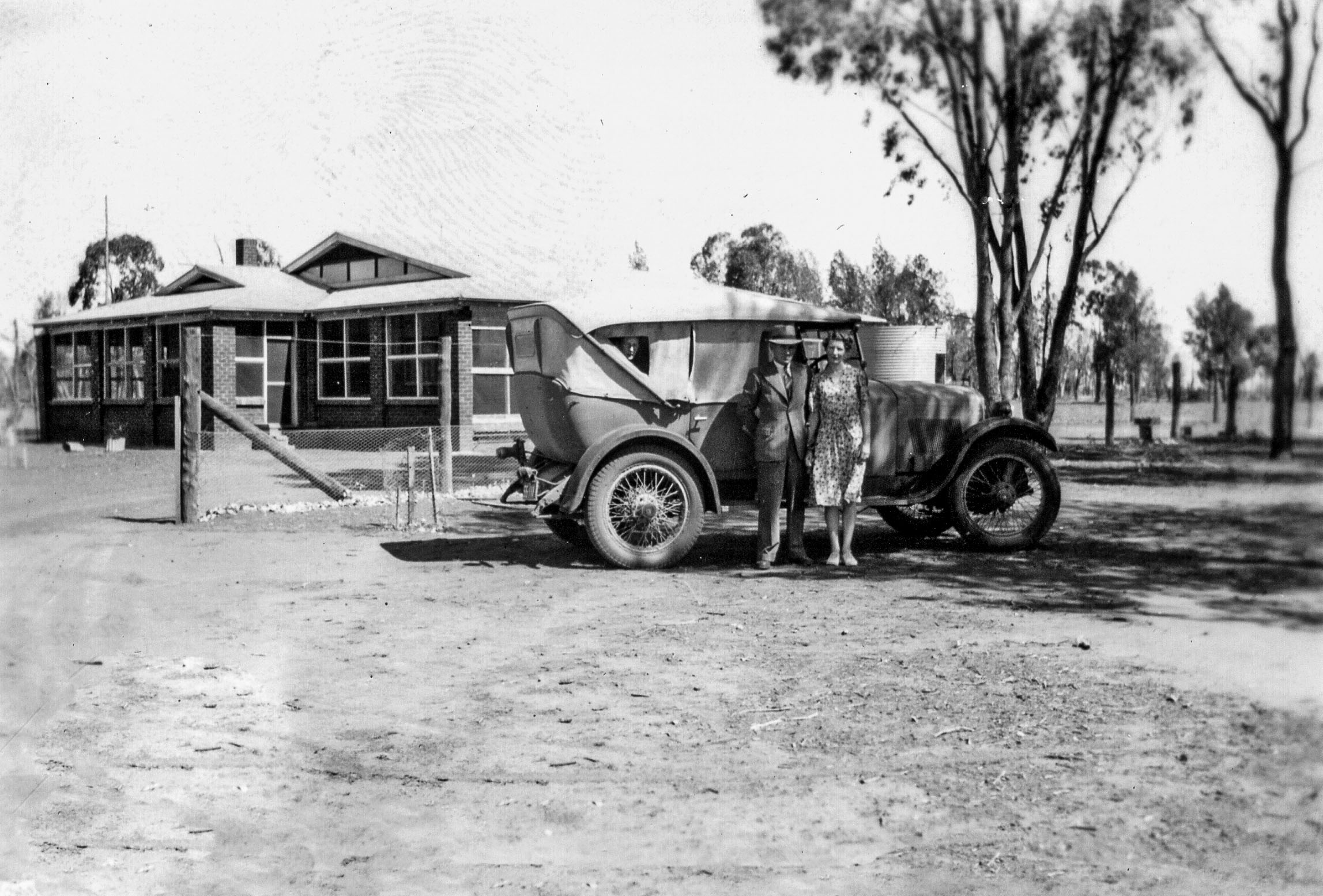 My parents Herb and Margaret Rynhart in front of the house on their property ‘Tunstall’ near Wee Waa in 1946.