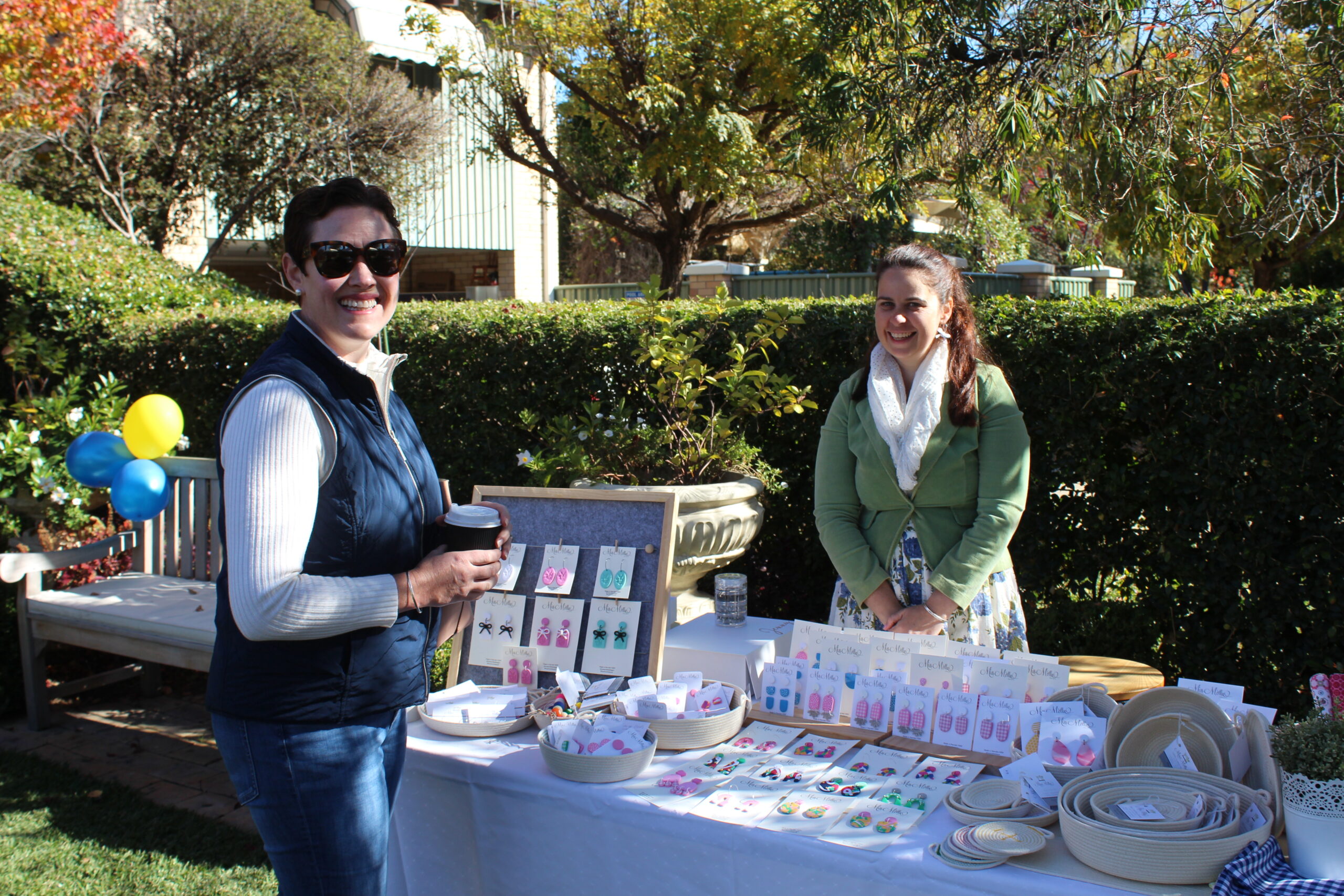 Karly Smith and Jenny Mapstone at the Miss Mollee Designs stall.