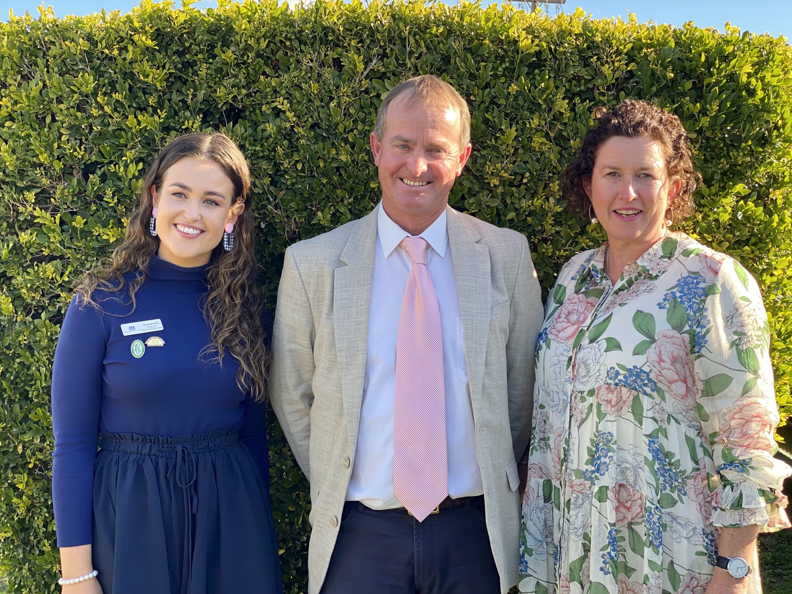2021 Wee Waa Showgirl judges: 2018 Moree Showgirl and Showgirl coordinator Bronte Marshall with David and Annie Berrel.