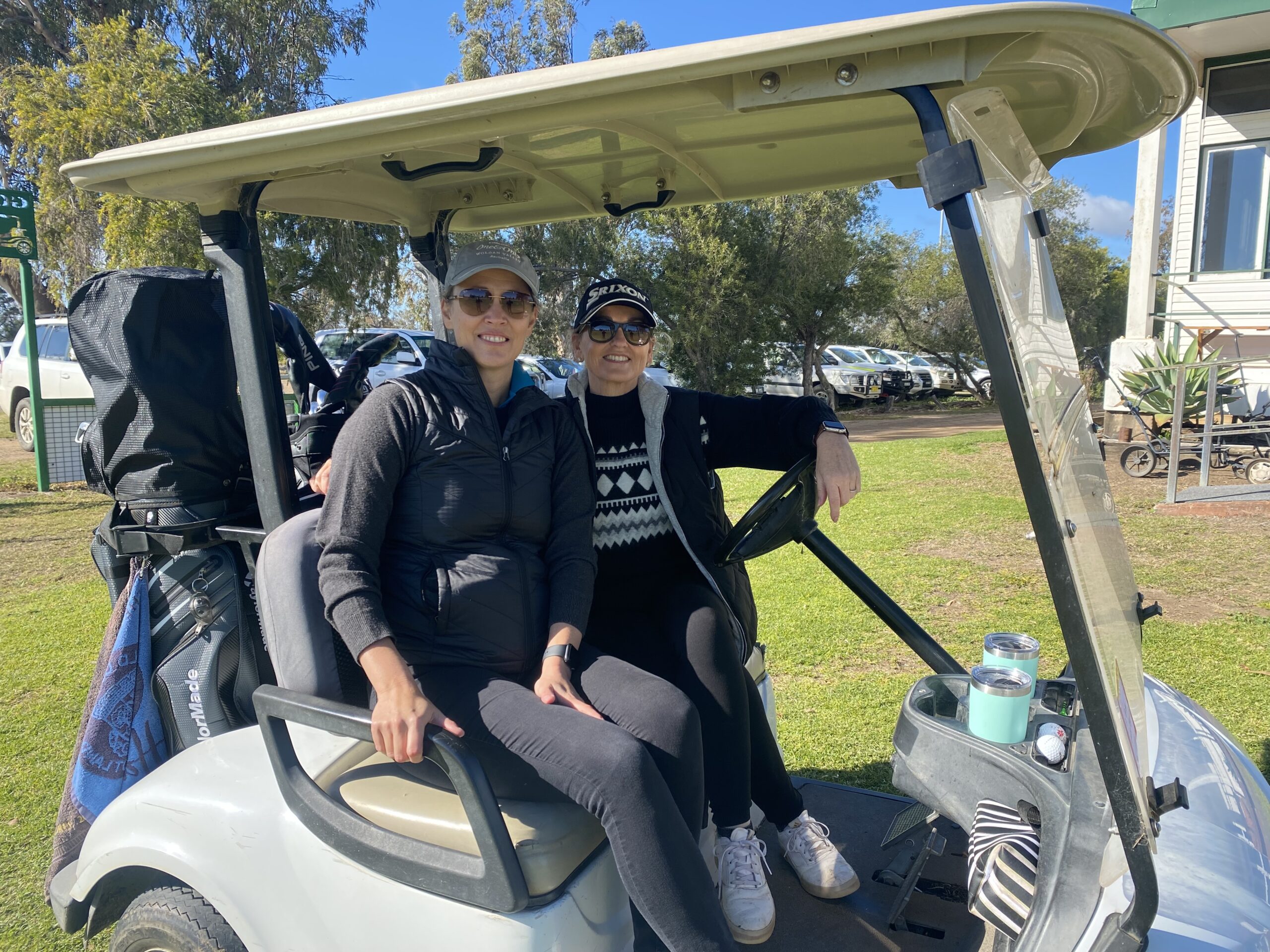 Robyn Smith and Di Parish at the Wee Waa Golf Club on Sunday.