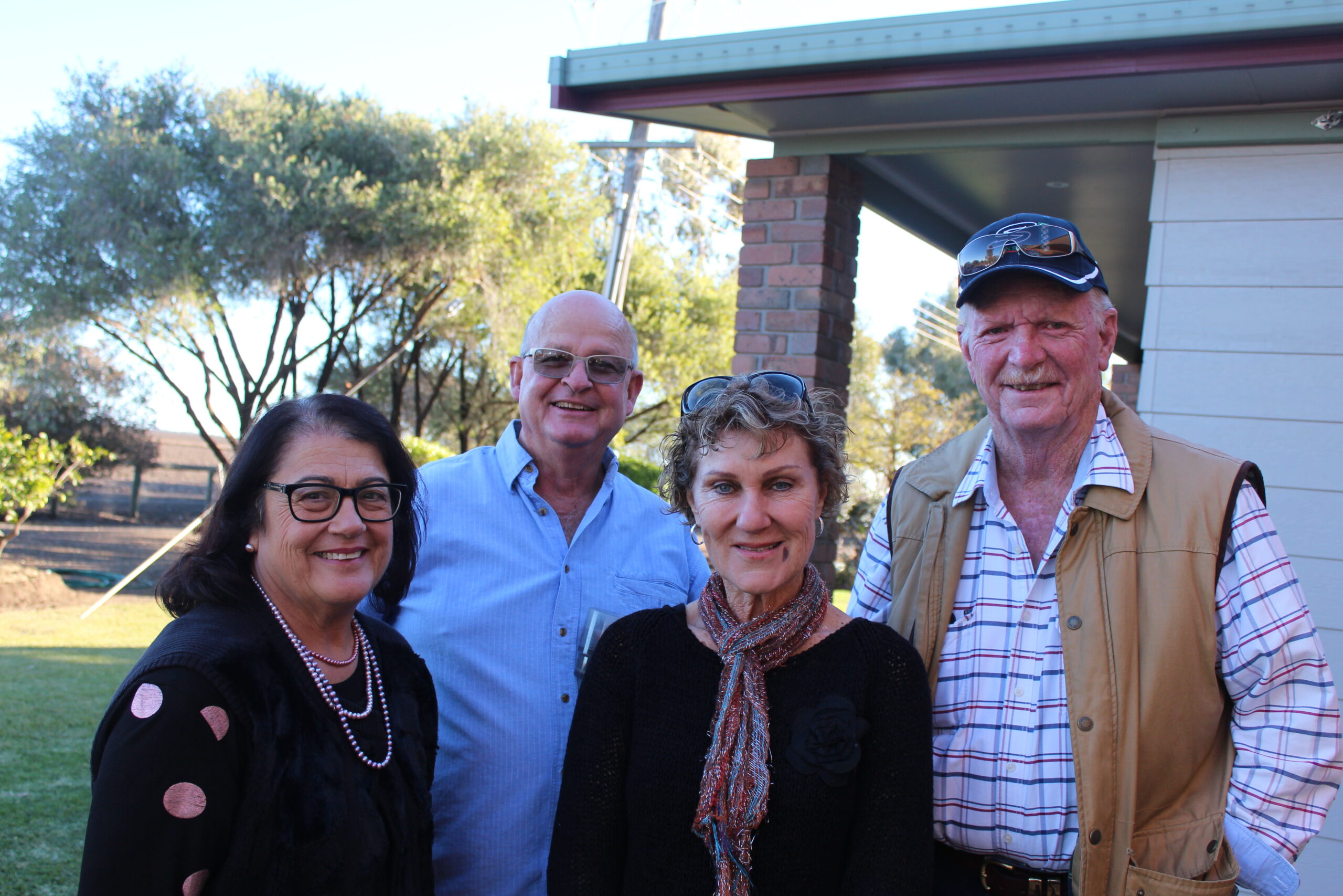 Inner Wheel president Anna Baird, Jeff and Jenny Parish and Paul Swansbra at the fundraising luncheon for cord blood research. An impressive $1152 was raised.