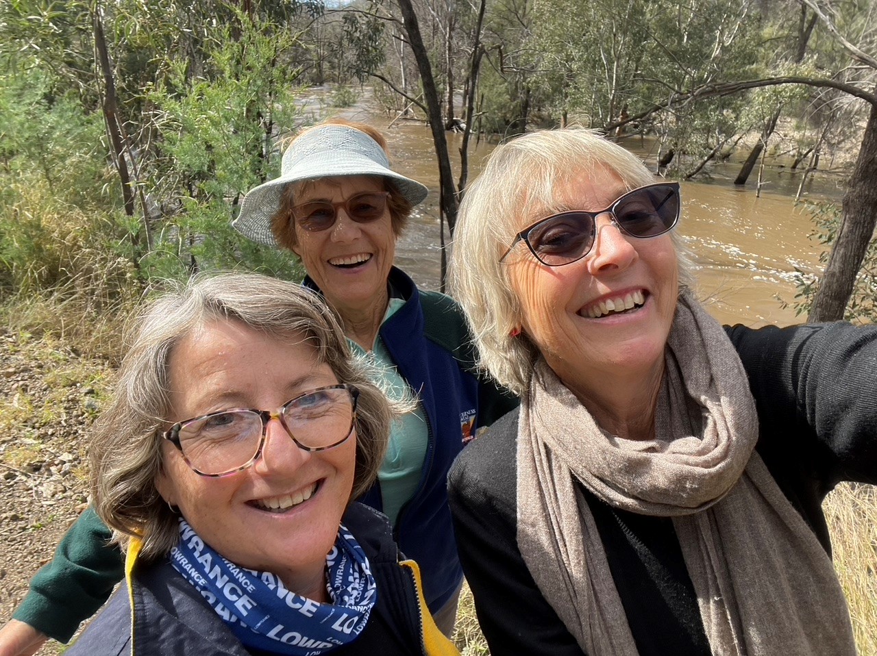 A selfie taken on a recent bushwalking trek to Split Rock Dam and Warrabah National Park, Barraba. Back, Jacqui Warnock, front, Libby Gill and Nanette Watson.