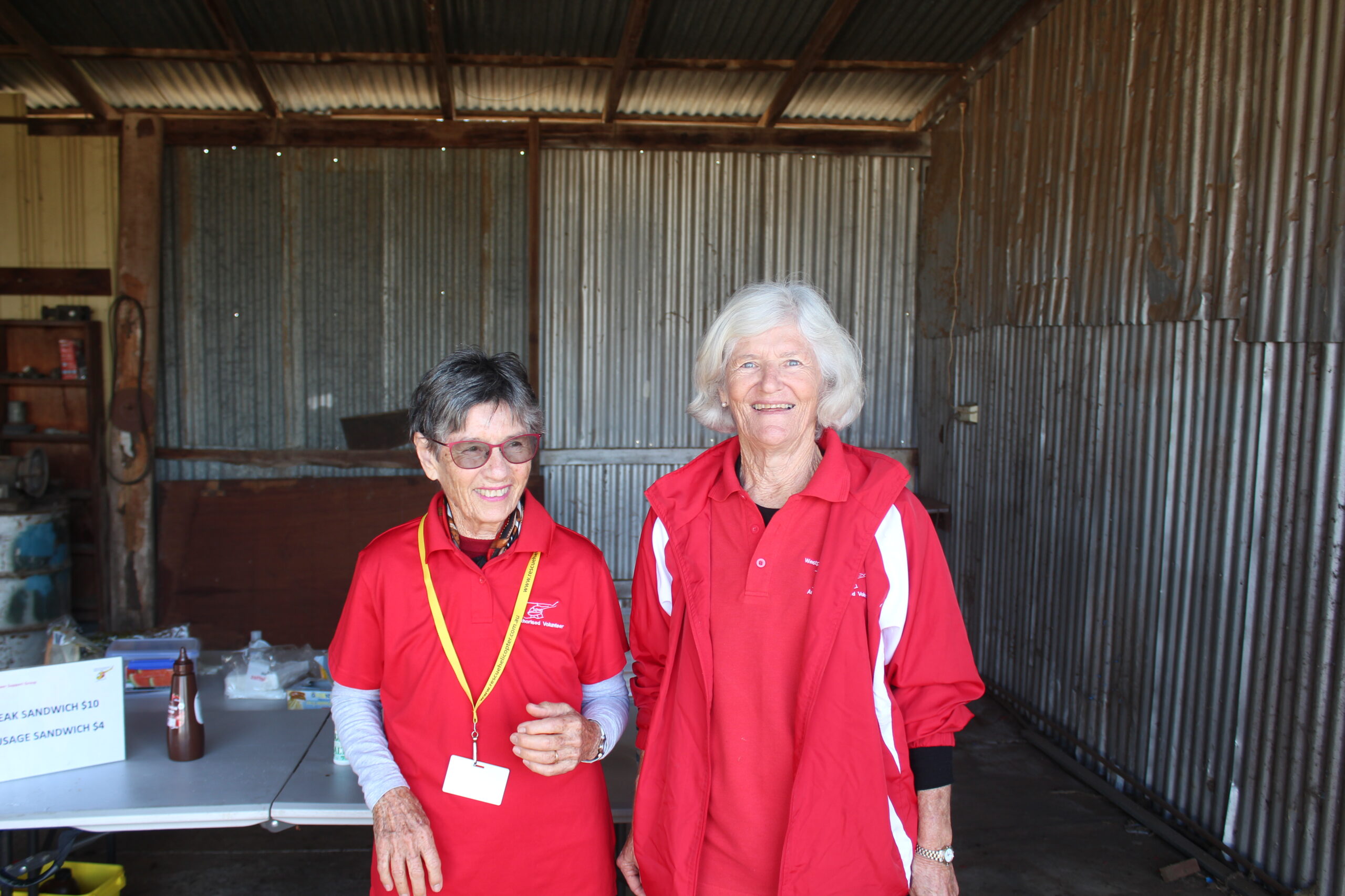 Westpac Rescue Helicopter volunteers Myff O’Regan and Therese Greenaway.