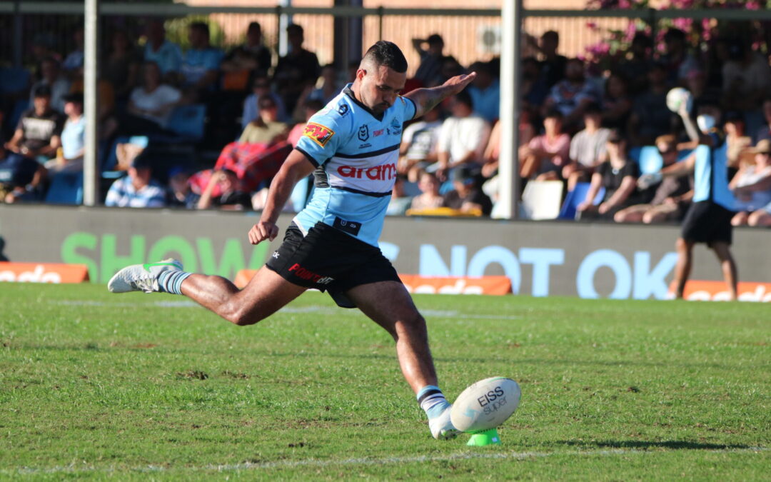 Braydon Trindall produces a standout performance in Sharks’ 30-point win against Tigers in Rockhampton
