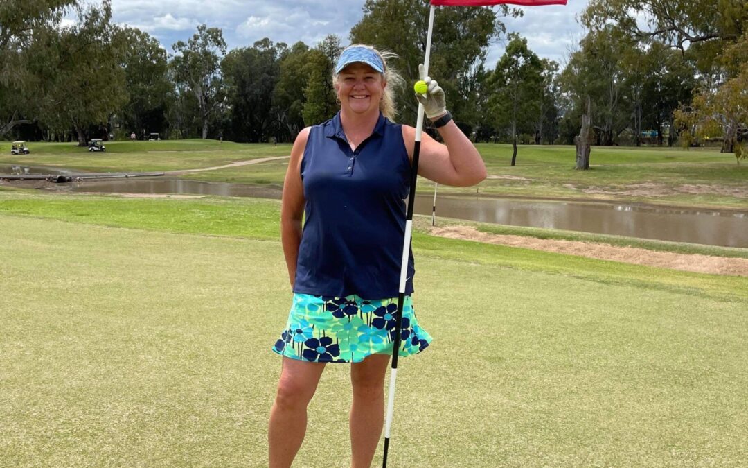 Louise Penberthy celebrates maiden hole in one on Saturday