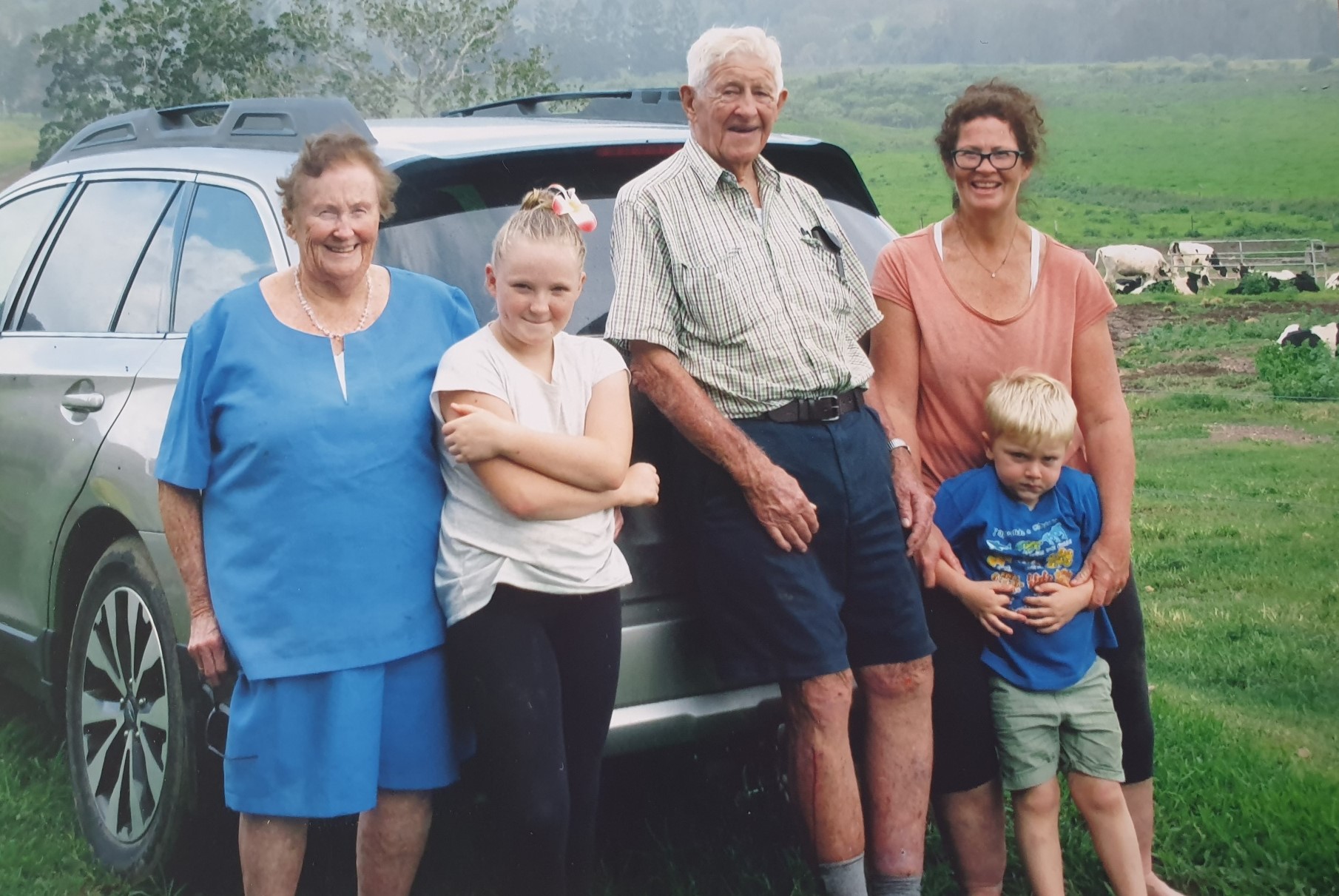 Jan and Ron McKenzie with their daughter Libby Rough and grandchildren Jessica and Arthur Rough.