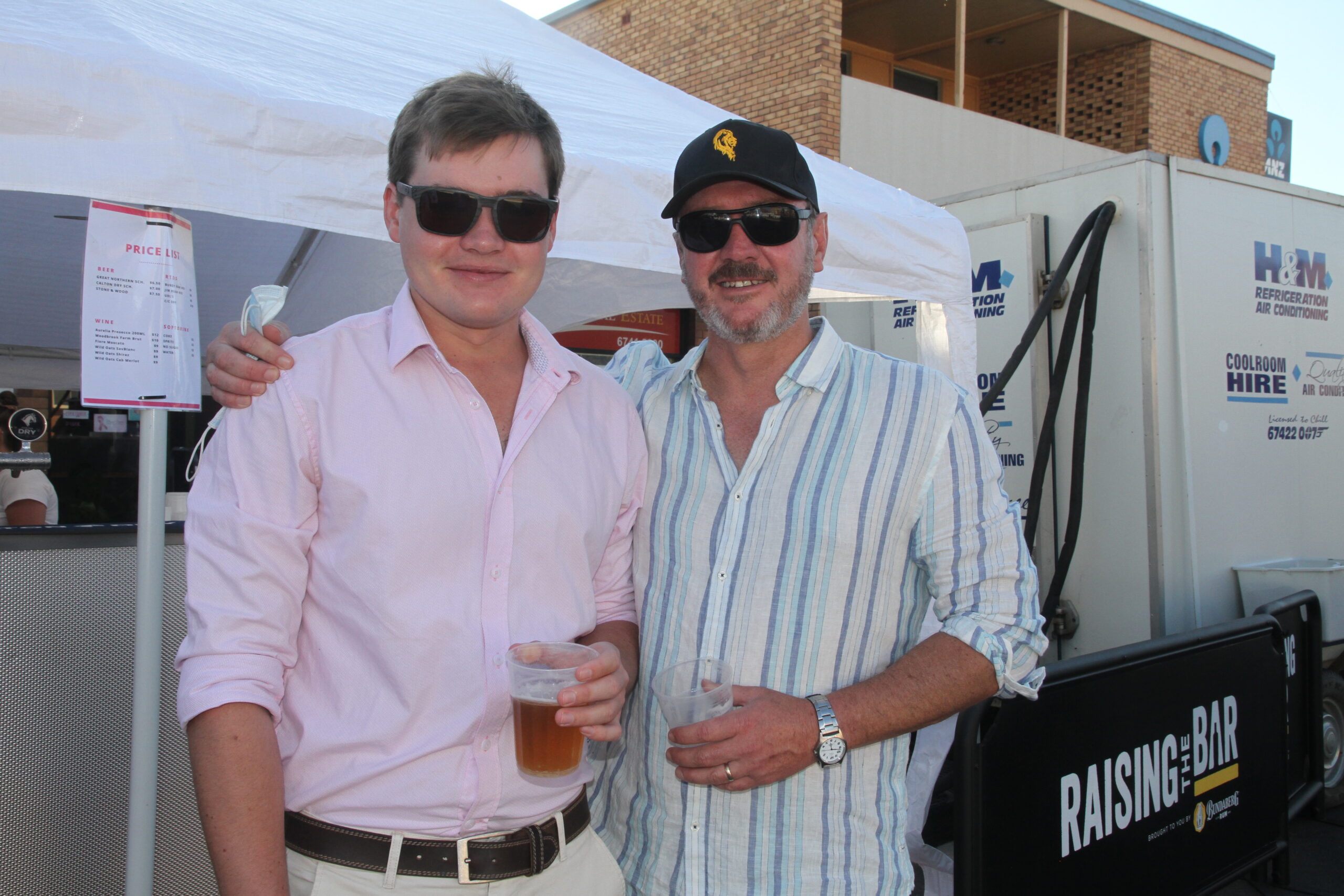 Tristan and Peter Rozendaal enjoying Saturday night’s Pink Street Dinner Party.