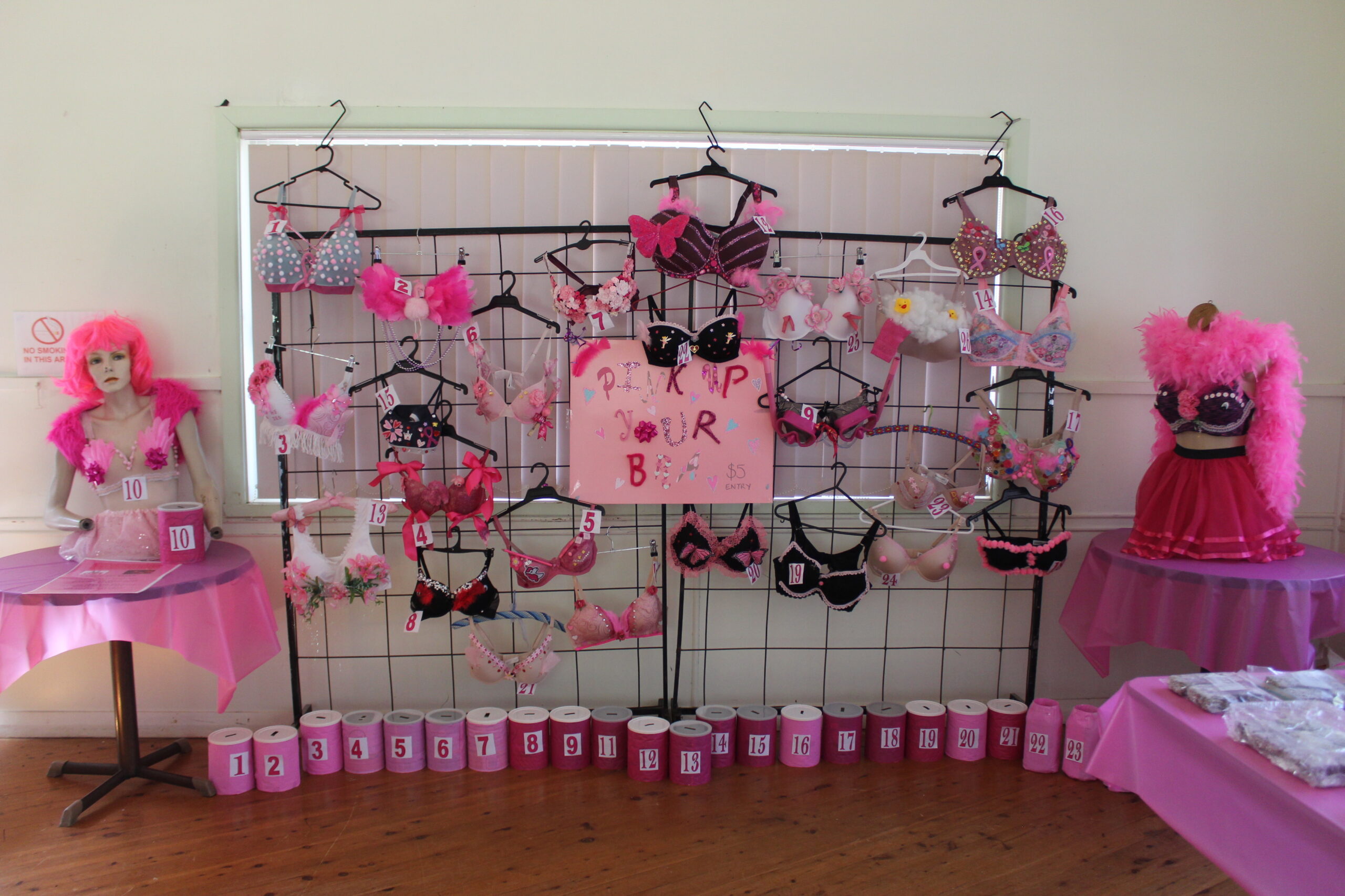 Pink Up your bra competition received 27 entries.