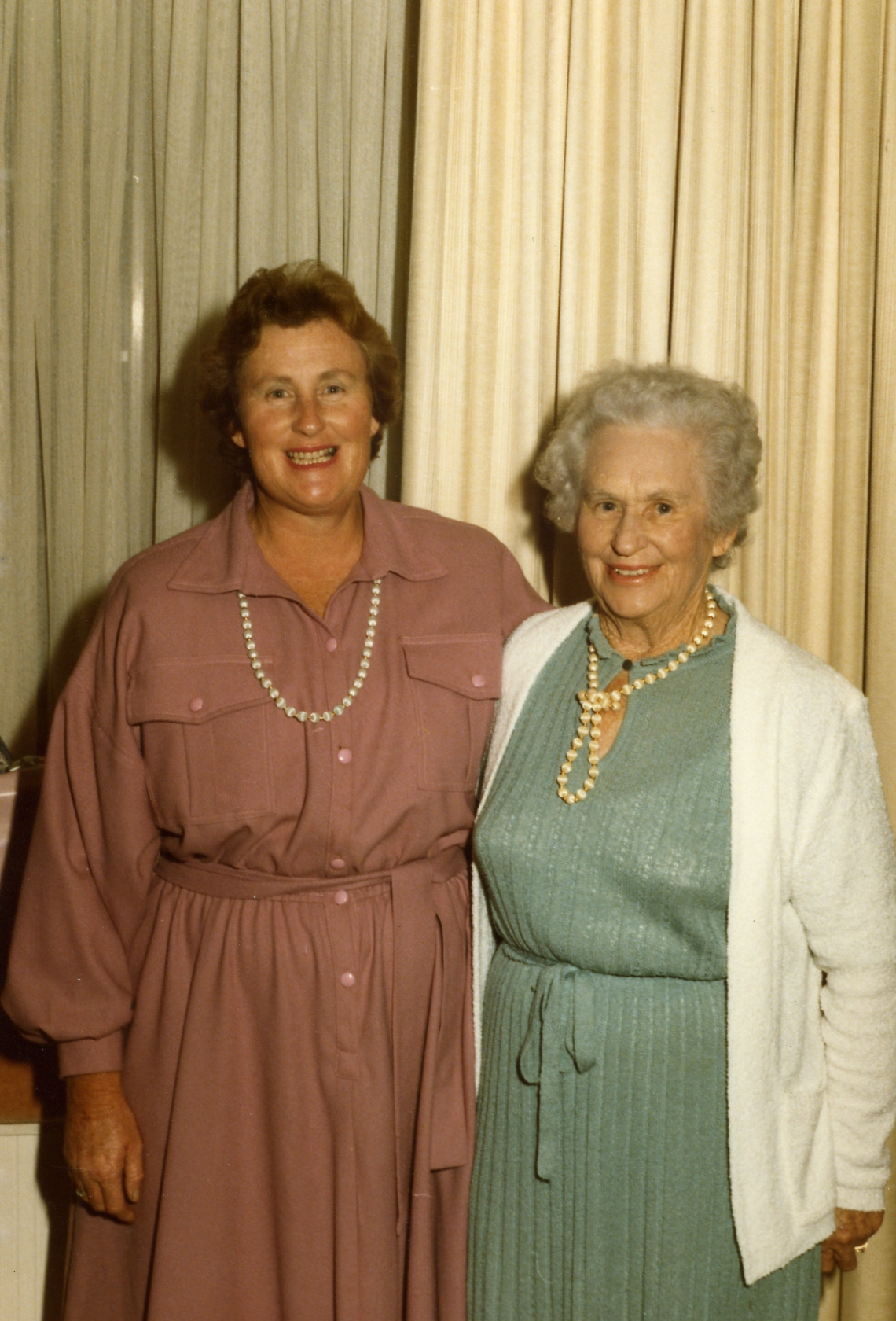 Jan with her mother, Morac Commens.