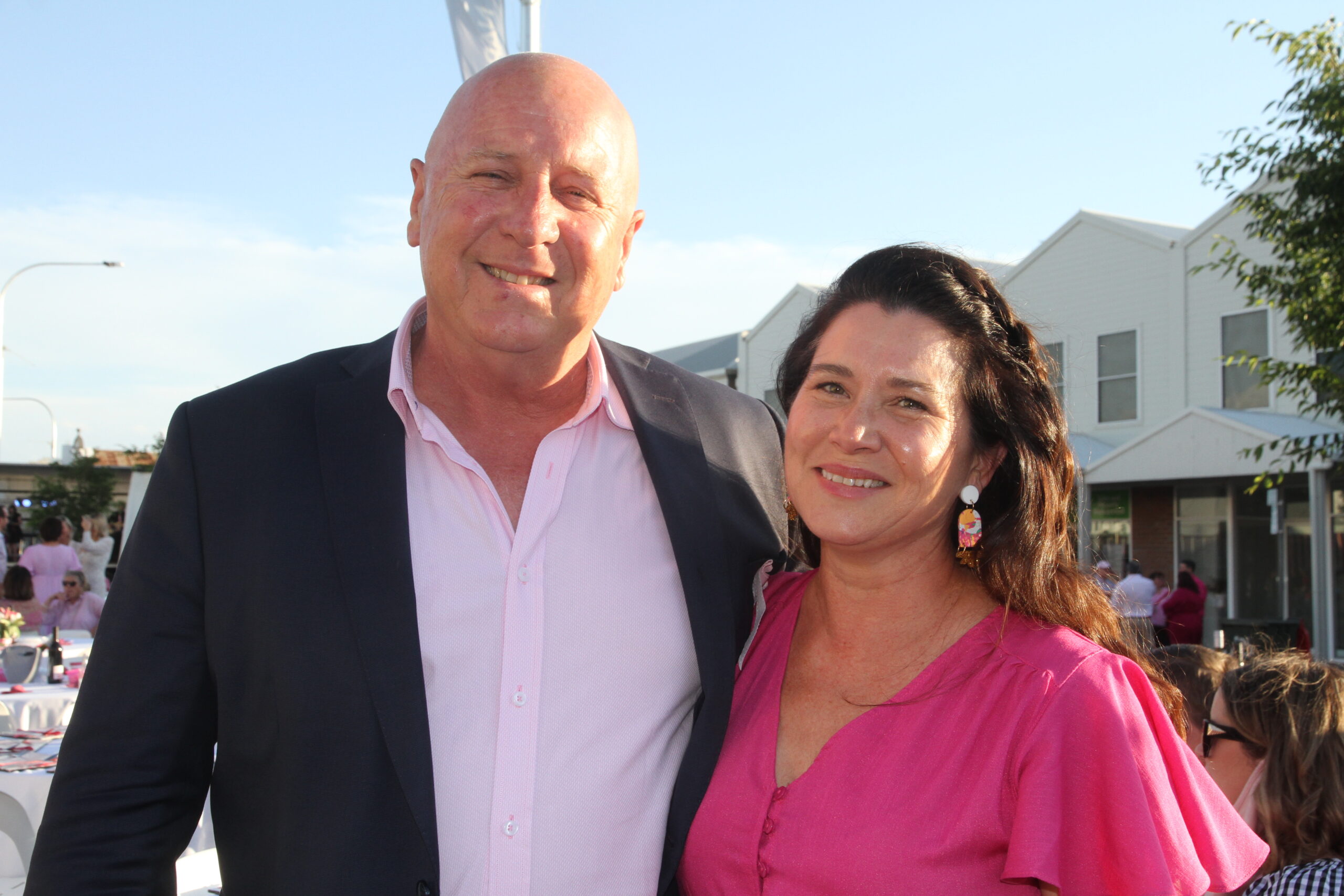 Mayor Ron Campbell and his wife Brighid enjoyed the pink-themed celebration.
